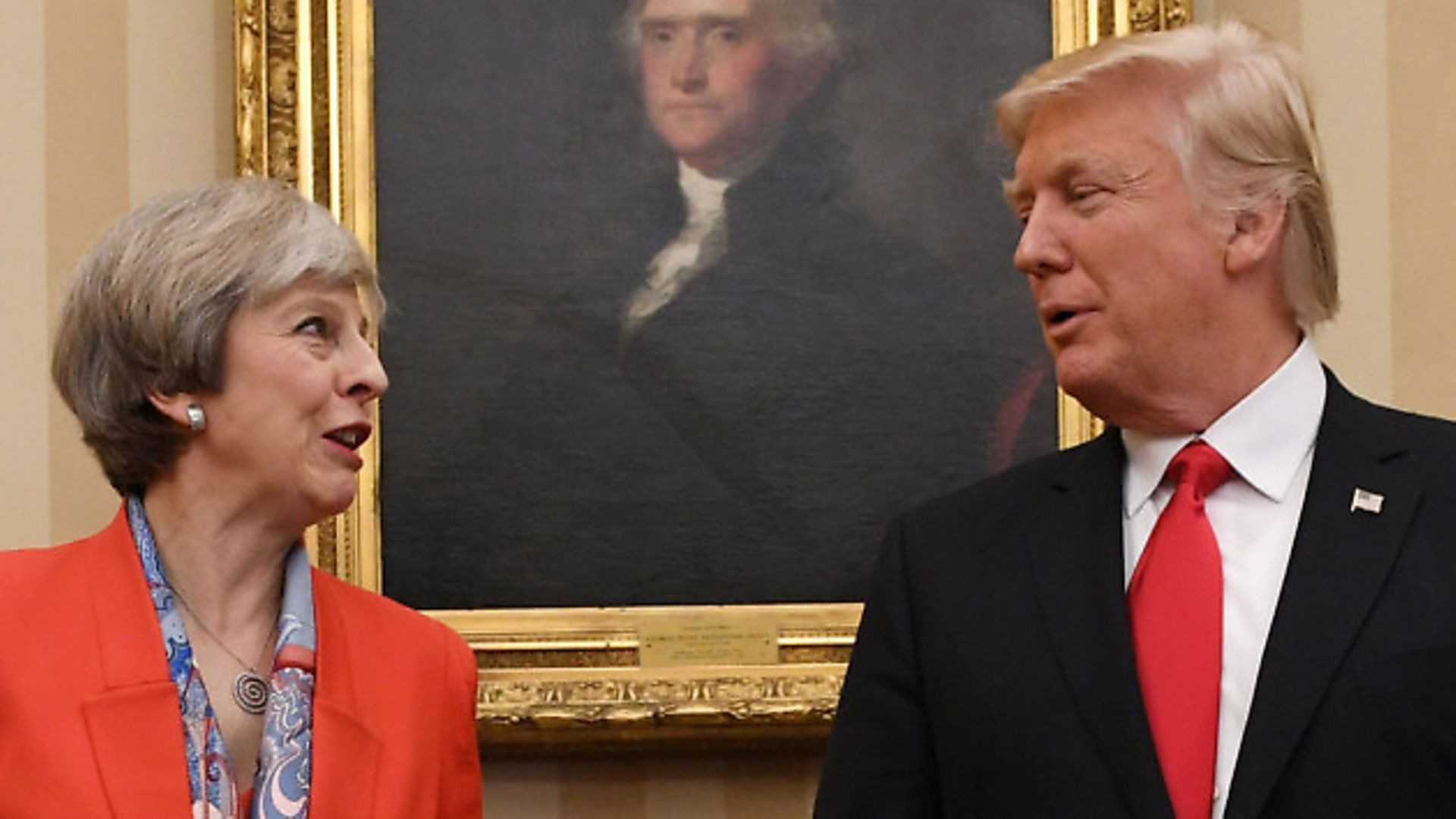 Prime Minister Theresa May meeting US President Donald Trump in the Oval Office - Credit: PA Wire/PA Images