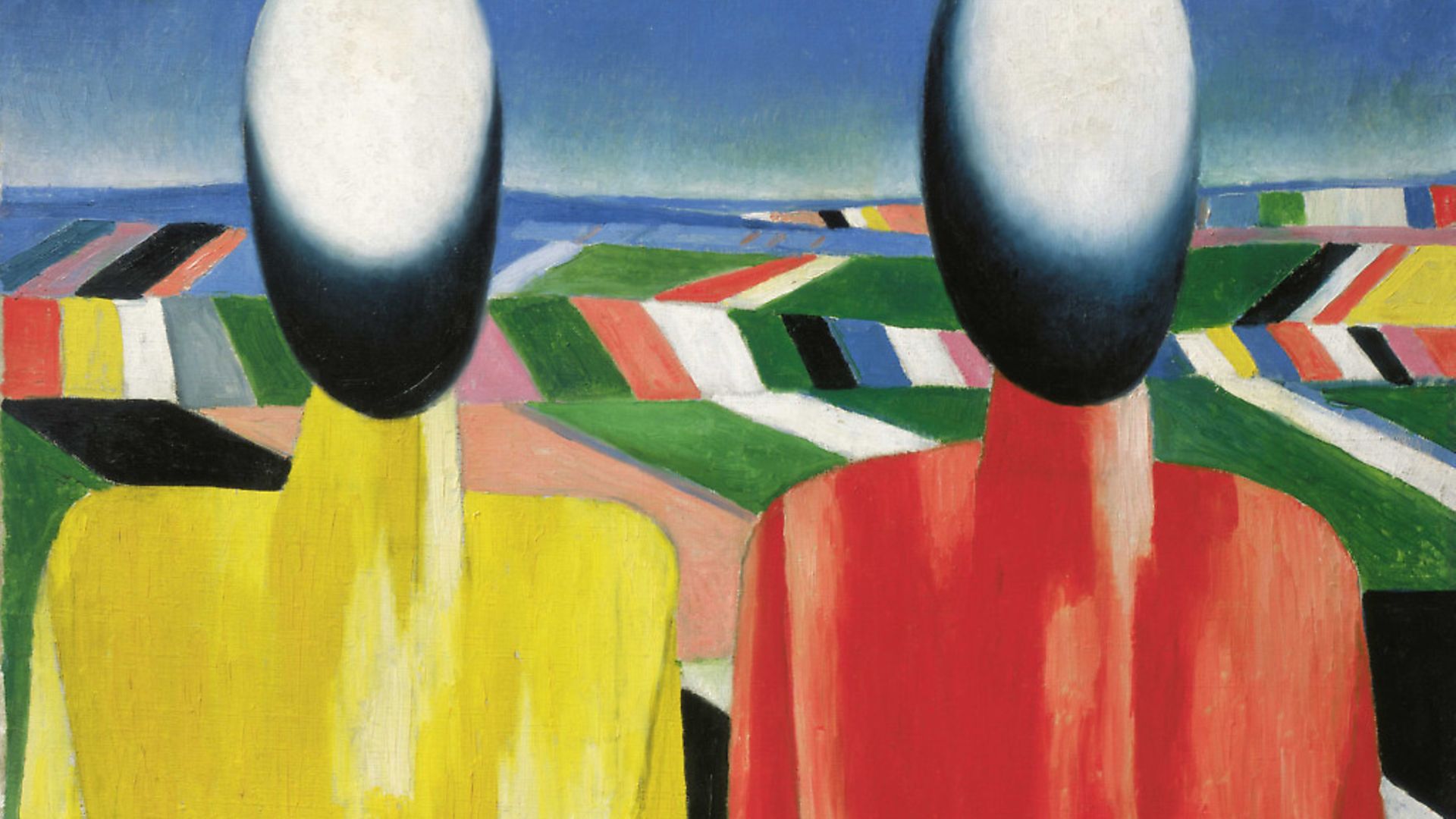 Kazimir Malevich, Peasants, c. 1930. Photo � 2016, State Russian Museum, St. Petersburg - Credit: Archant