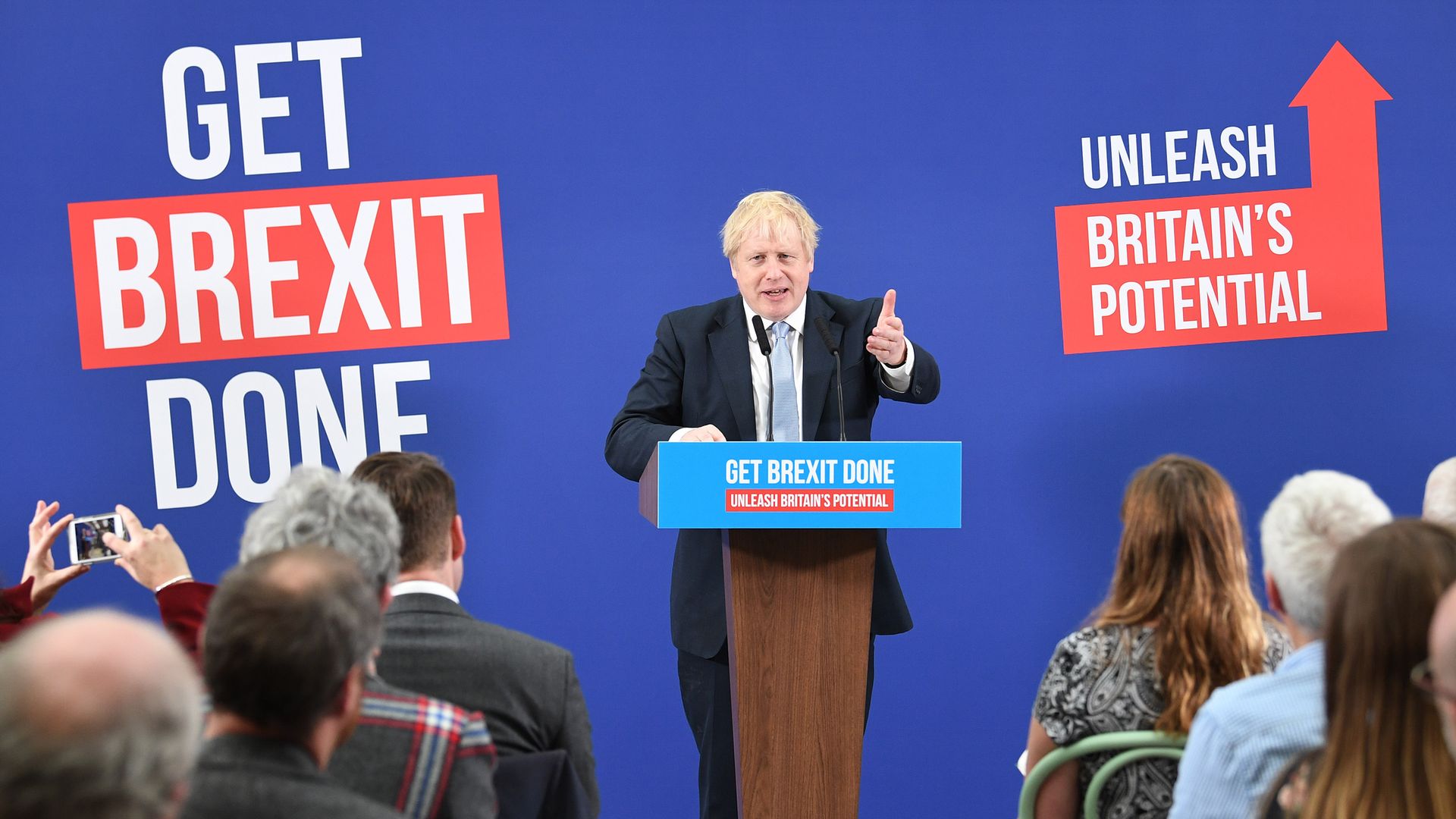 Prime minister Boris Johnson on the 2019 general election trail - Credit: PA