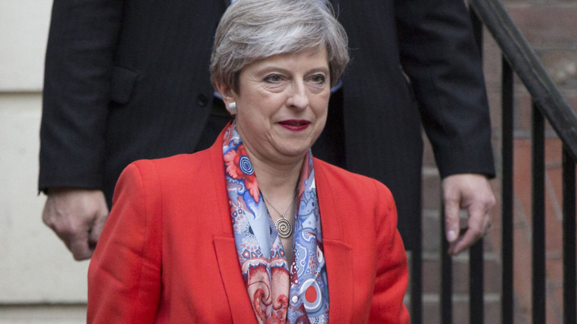 Prime Minister Theresa May leaves Conservative Party HQ in Westminster. - Credit: PA