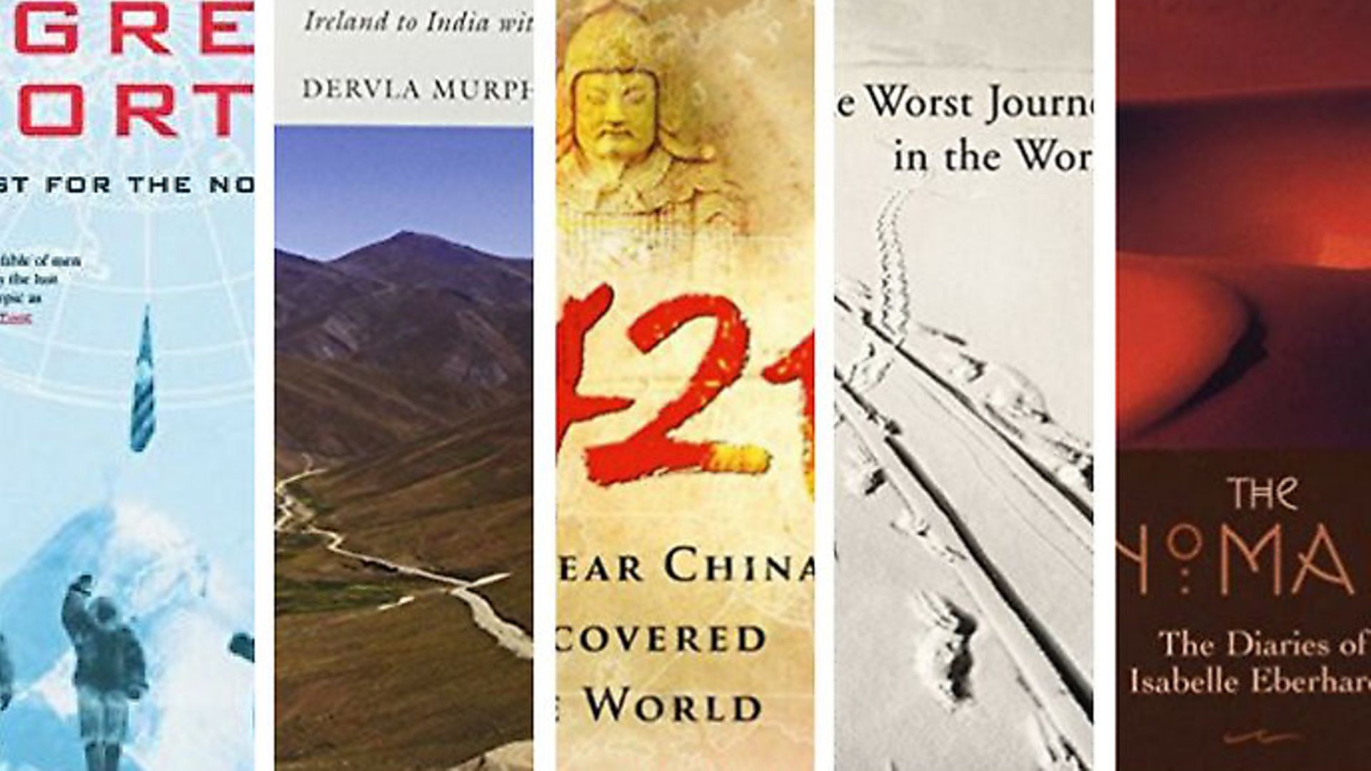 Ninety Degrees North, Full Tilt: Ireland To India With A Bicycle, 1421: The Year China Discovered The World, The Worst Journey In The World, The Nomad: The Diaries Of Isabelle Eberhardt - Credit: Archant