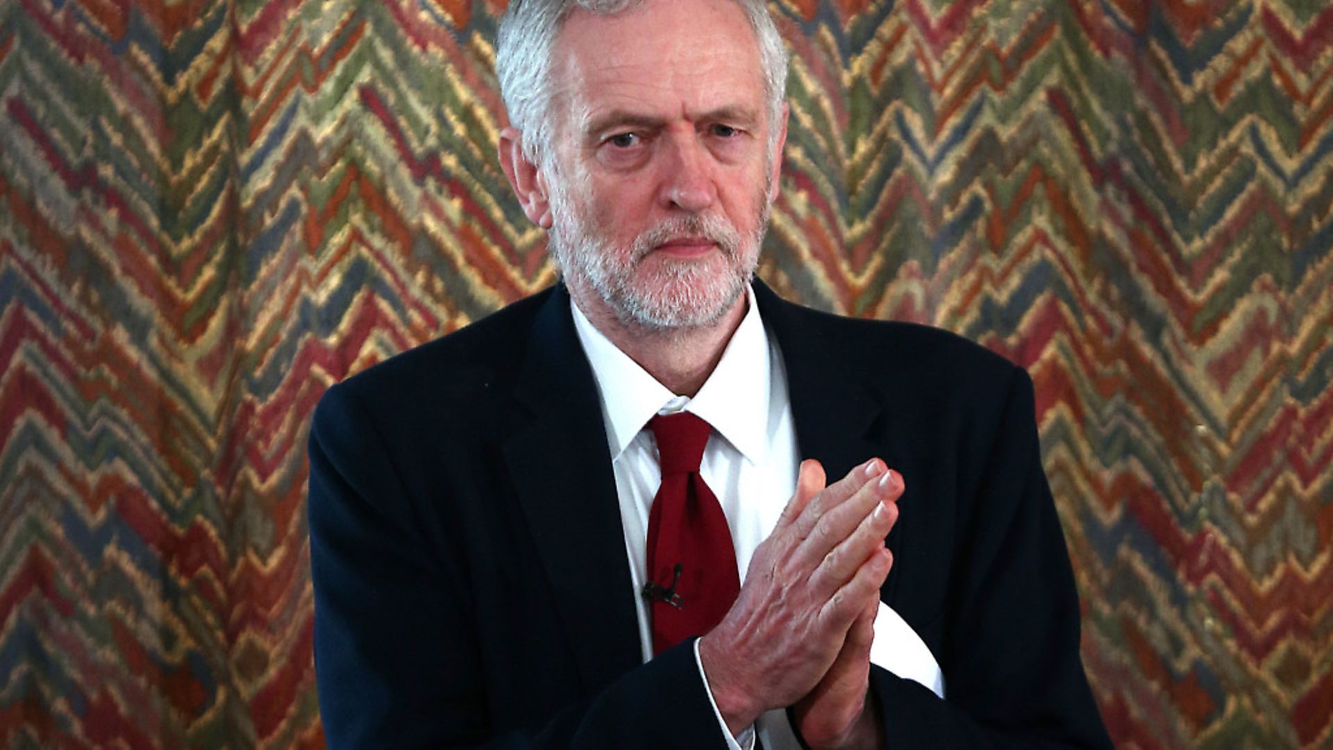 HARLOW, ENGLAND - APRIL 05:  Labour leader, Jeremy Corbyn, waits to address supporters and members of the media as he launches his party's local election campaign on April 5, 2016 in Harlow, England. Mr Corbyn visited the Essex town to meet supporters and to officially launch the Labour Party's local election campaign ahead of voting on May 5th.  (Photo by Carl Court/Getty Images) - Credit: Getty Images