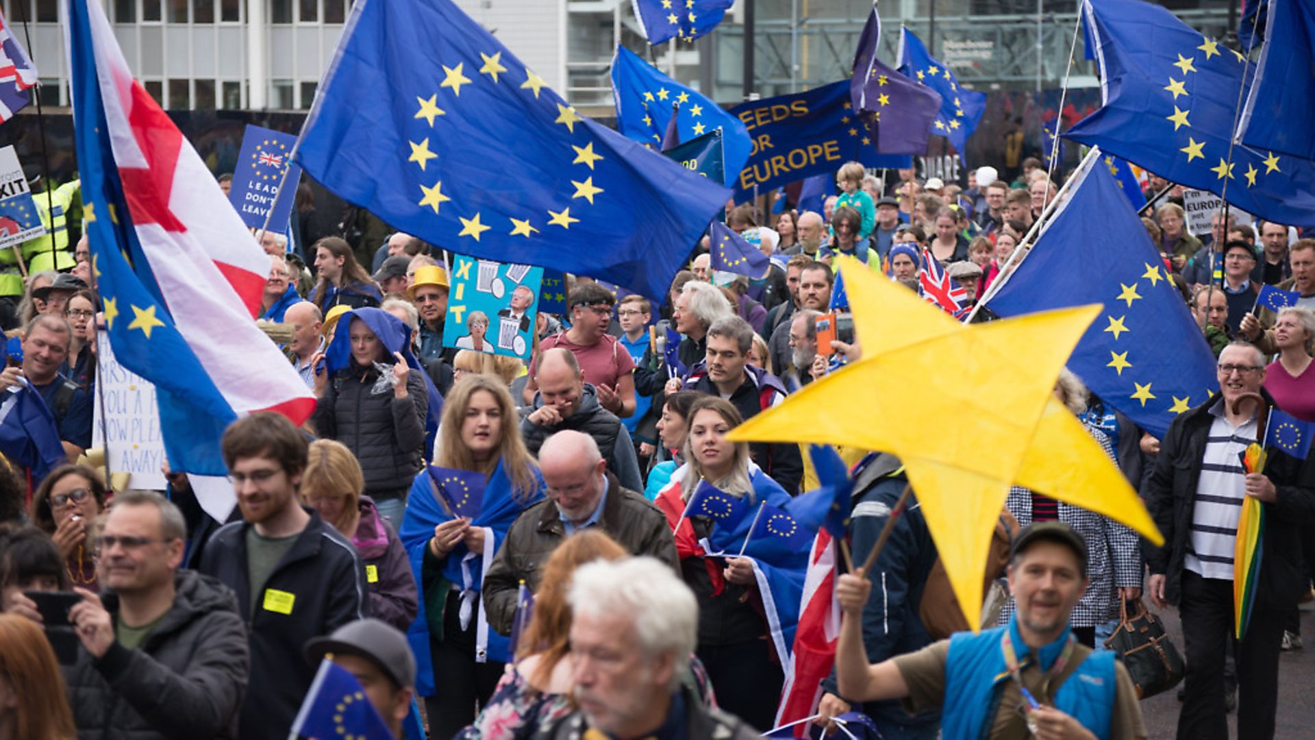 A 'Stop Brexit' protest in Manchester in 2017. Photo by Jonathan Nicholson/NurPhoto/Sipa USA. - Credit: SIPA USA/PA Images