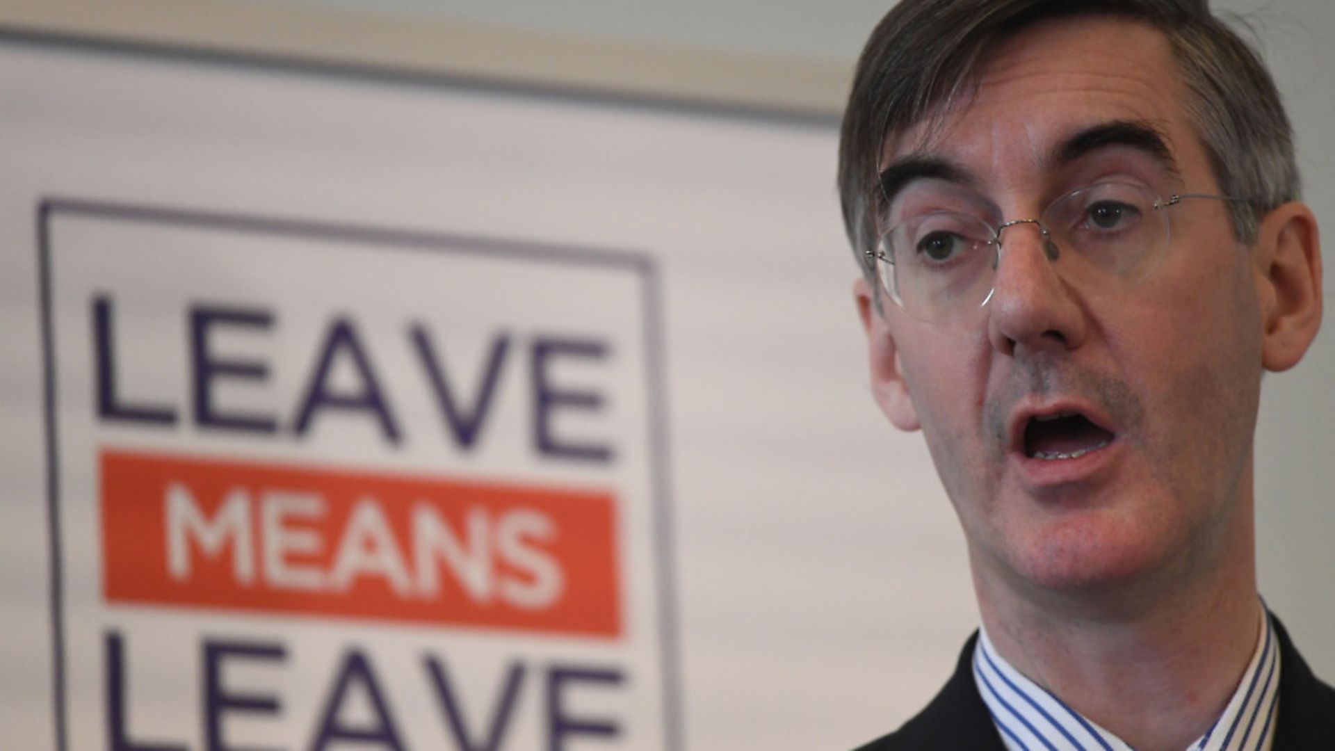 Conservative MP Jacob Rees-Mogg speaks about Brexit at a Leave Means Leave event at Carlton House Terrace, London. - Credit: PA Wire/PA Images