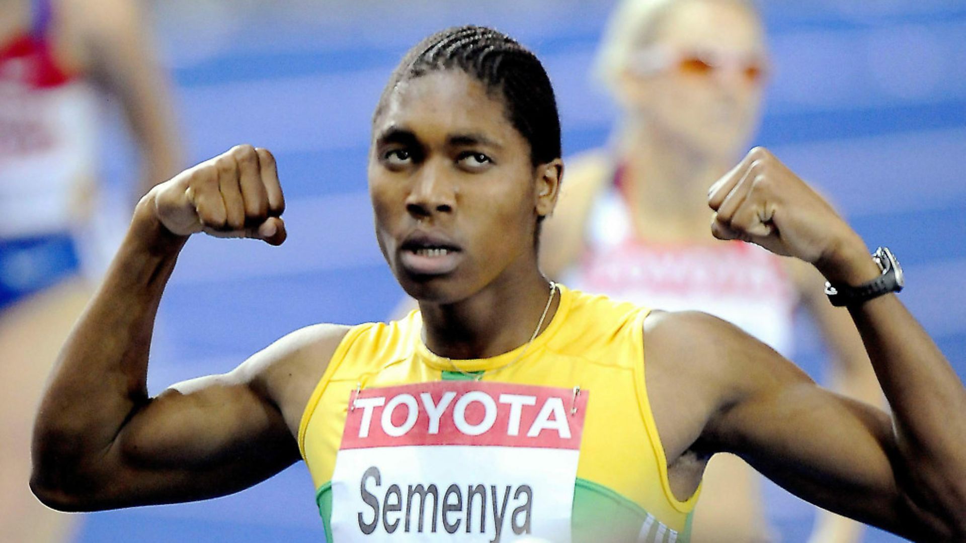 South Africa's Caster Semenya celebrates after victory in the Womens 800m Final during the IAAF World Championships at the Olympiastadion, Berlin. PRESS ASSOCIATION Photo. Picture date: Wednesday August 19, 2009. See PA story ATHLETICS World. Photo credit should read: John Giles/PA Wire. - Credit: PA