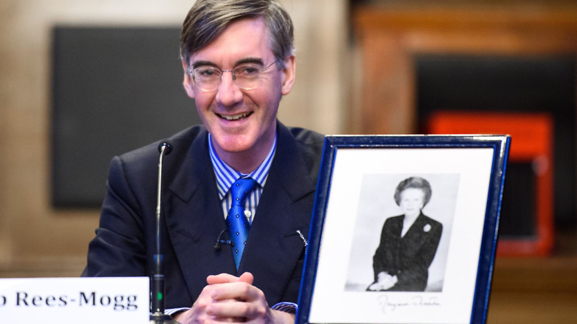 Jacob Rees-Mogg pictured at a fringe meeting at Manchester Town Hall, called 'Brexit with Jacob Rees-Mogg', held by the Bruges Group as part of the Conservative Party Conference in Manchester. Picture date: 2 October, 2017. Photo credit should read: Matt Crossick/ EMPICS Entertainment. - Credit: Empics Entertainment