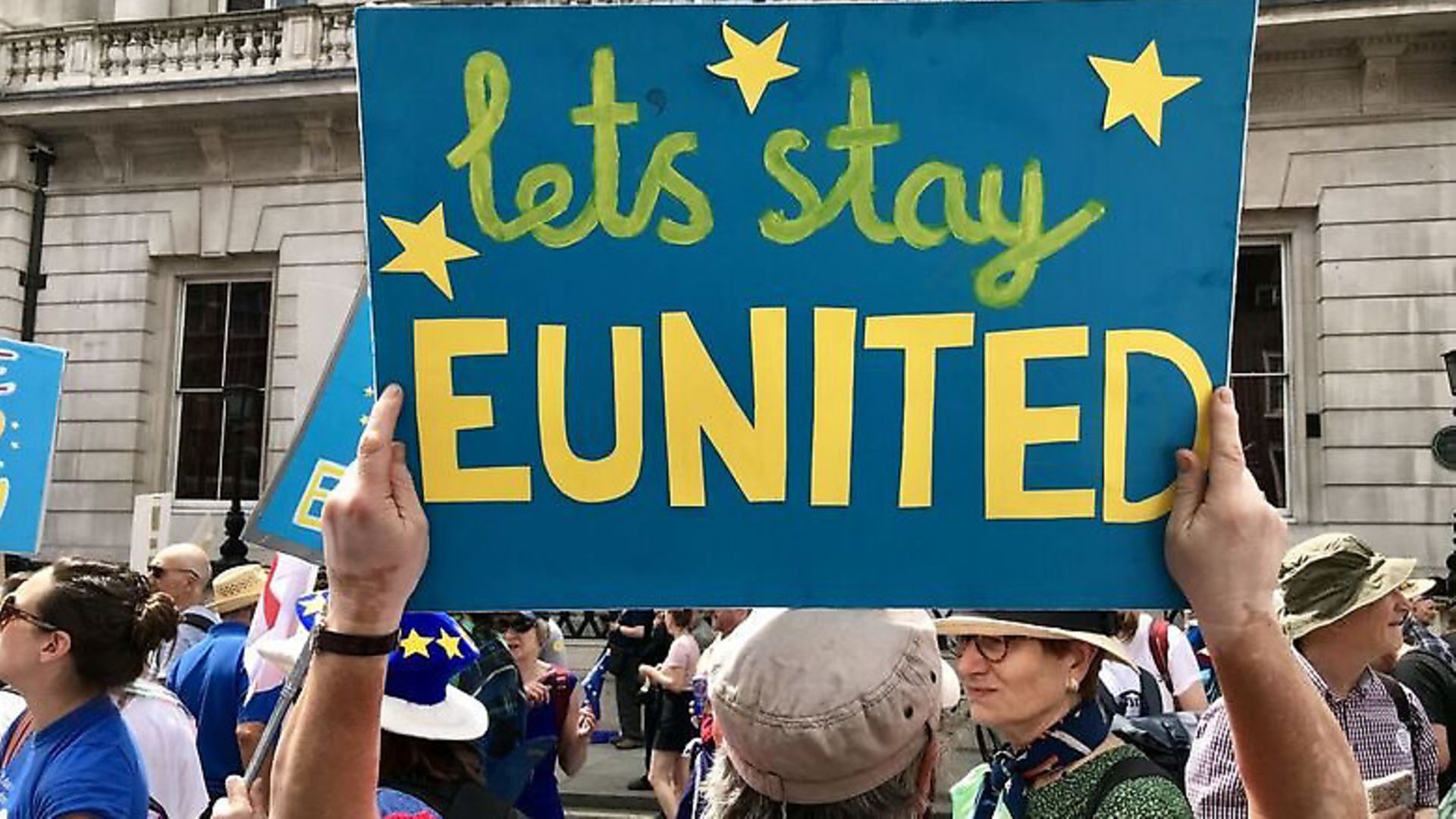 Placards at the People's Vote March in June 2018. Photograph: Stuart Bonar/Submitted. - Credit: Archant