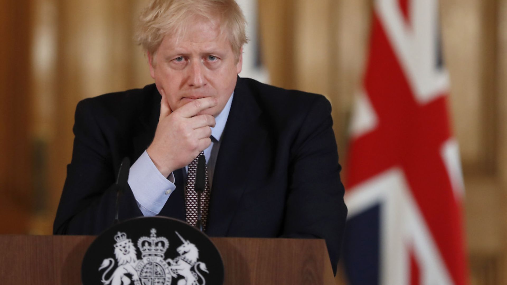 Prime Minister Boris Johnson speaks during a press conference, at 10 Downing Street. Photograph: Frank Augstein/PA Wire. - Credit: PA