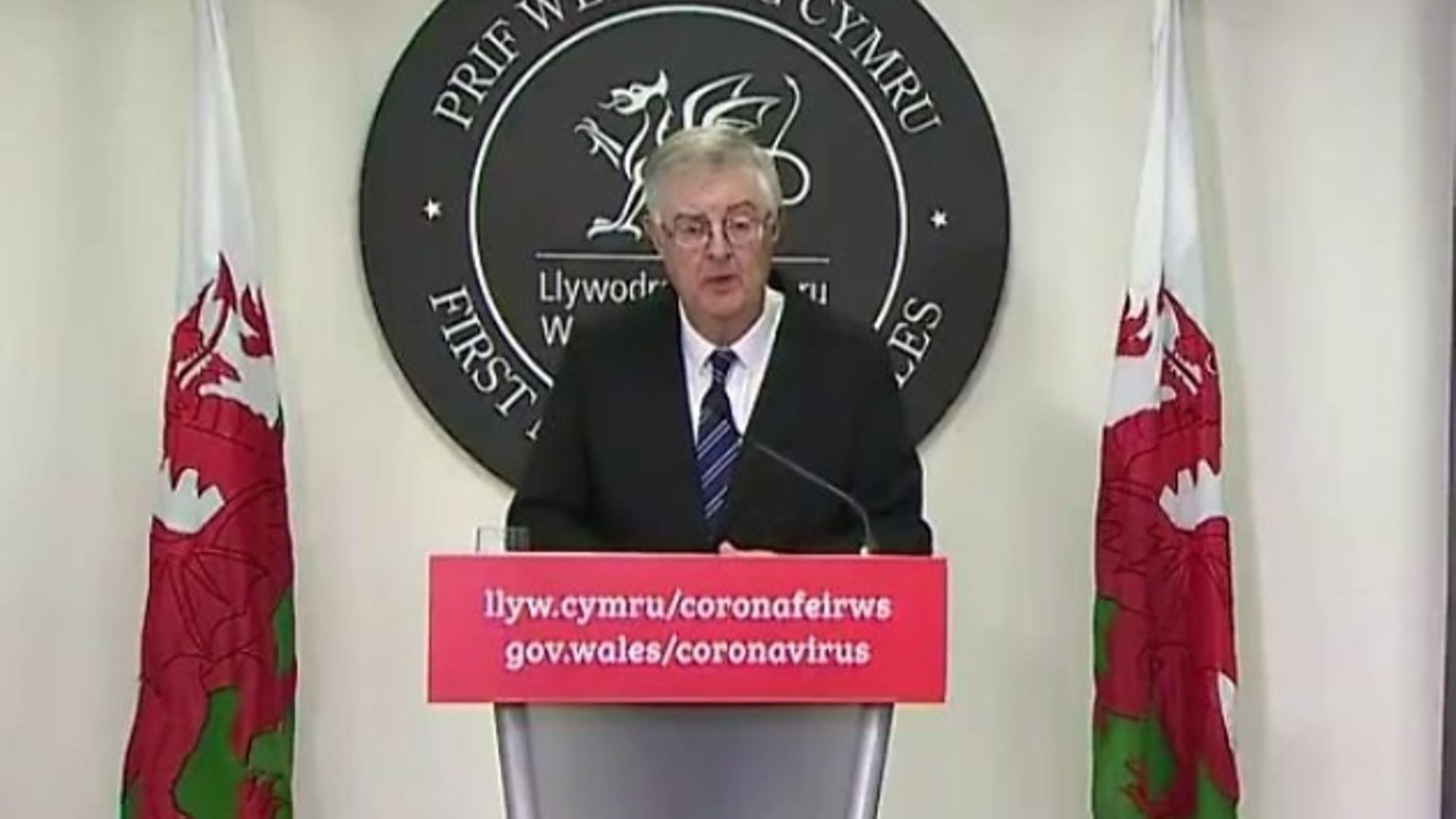 First minister of Wales Mark Drakeford. Photograph: BBC.