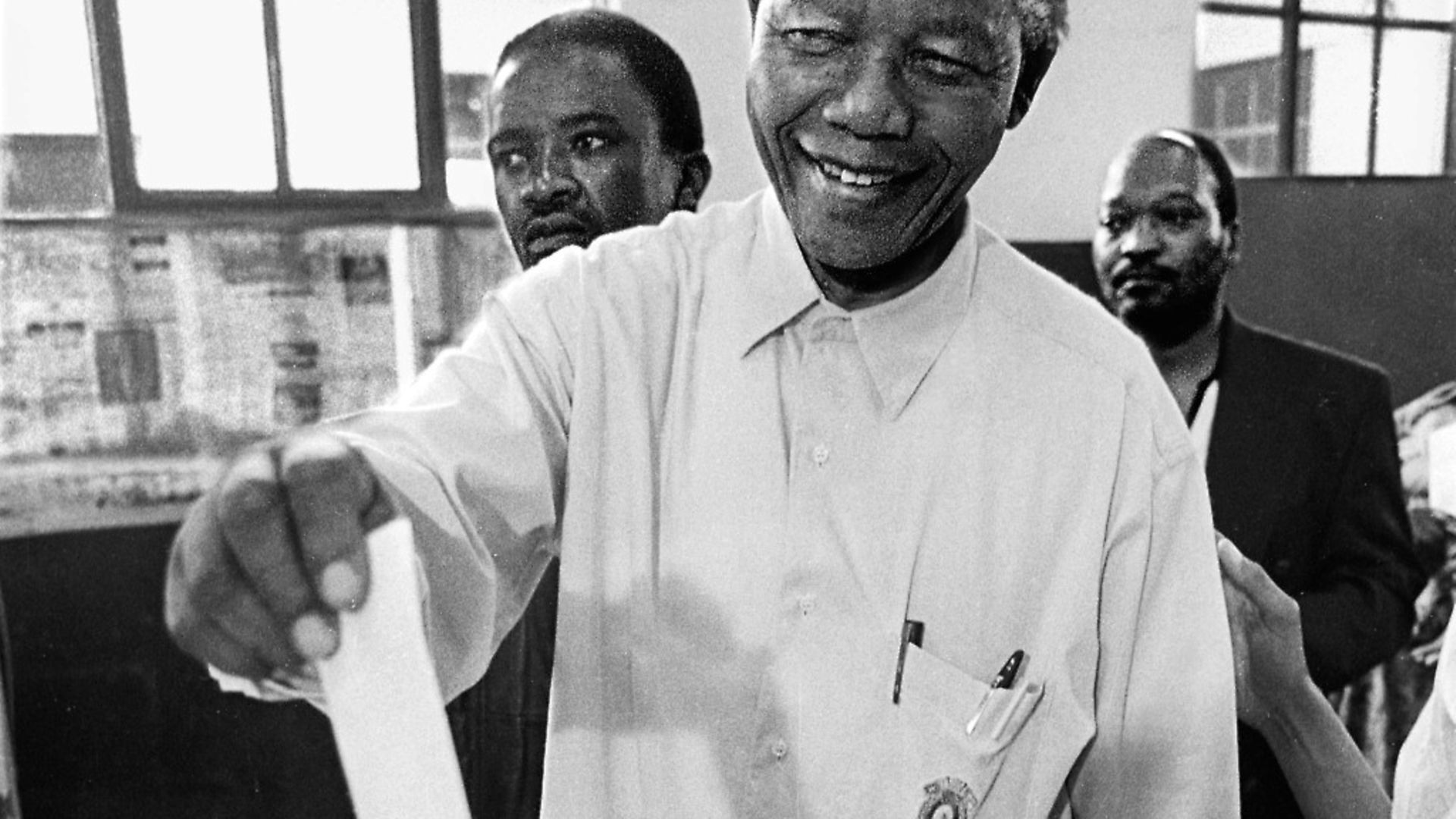 Nelson Mandela votes for the first time in his life, in 1994. Photo: Getty - Credit: Getty Images