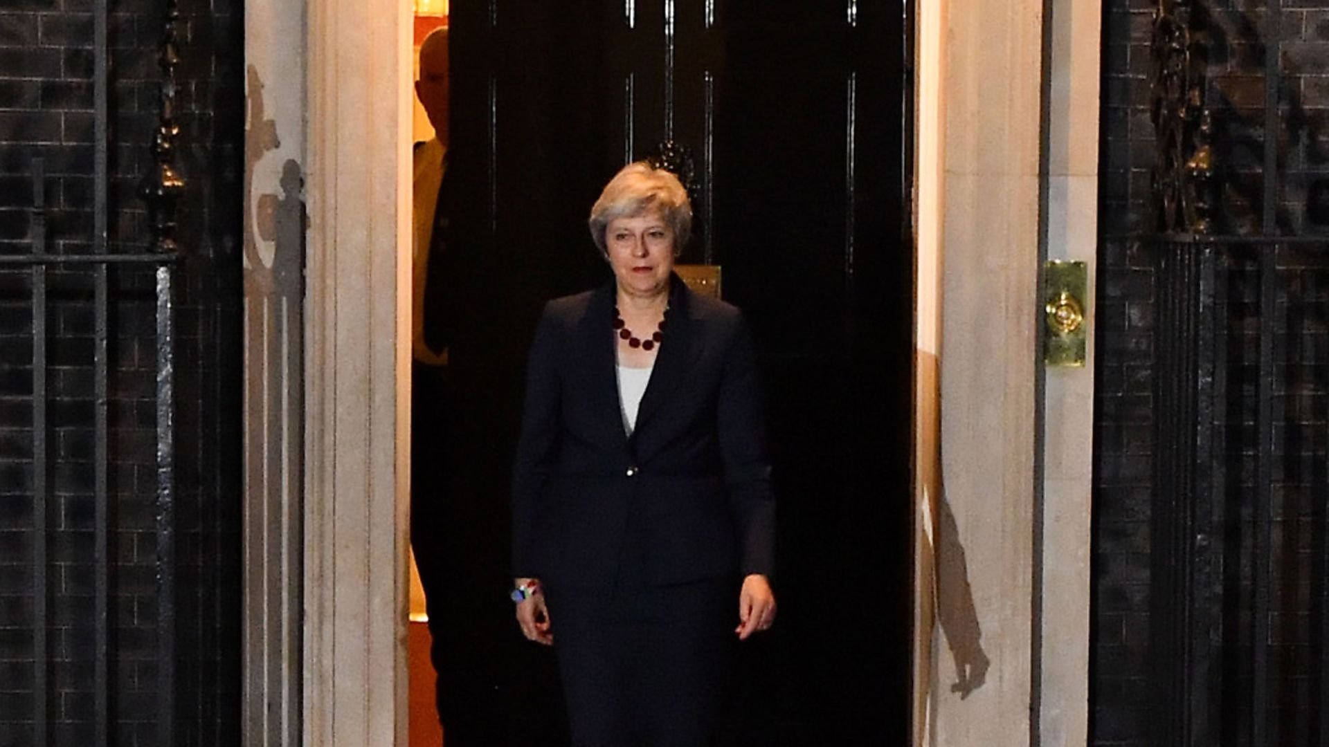 Britain's Prime Minister Theresa May comes out to give a statement outside 10 Downing Street. Photograph: BEN STANSALL/AFP/Getty Images. - Credit: AFP/Getty Images