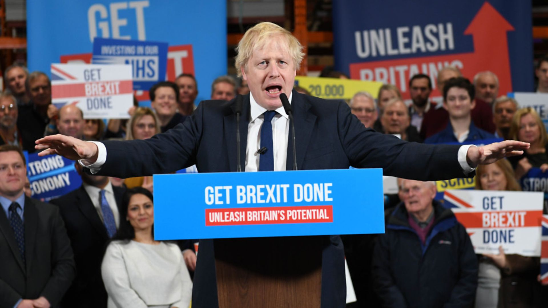 Boris Johnson during the election campaign - Credit: PA Wire/PA Images