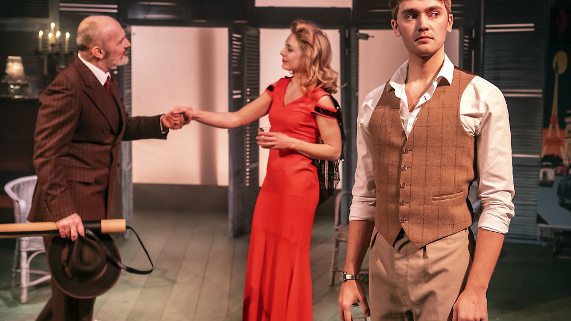 Jerome Pradon, Kelly Price and Felix Mosse in Aspects of Love. Photo: Pamela Raith. - Credit: Archant