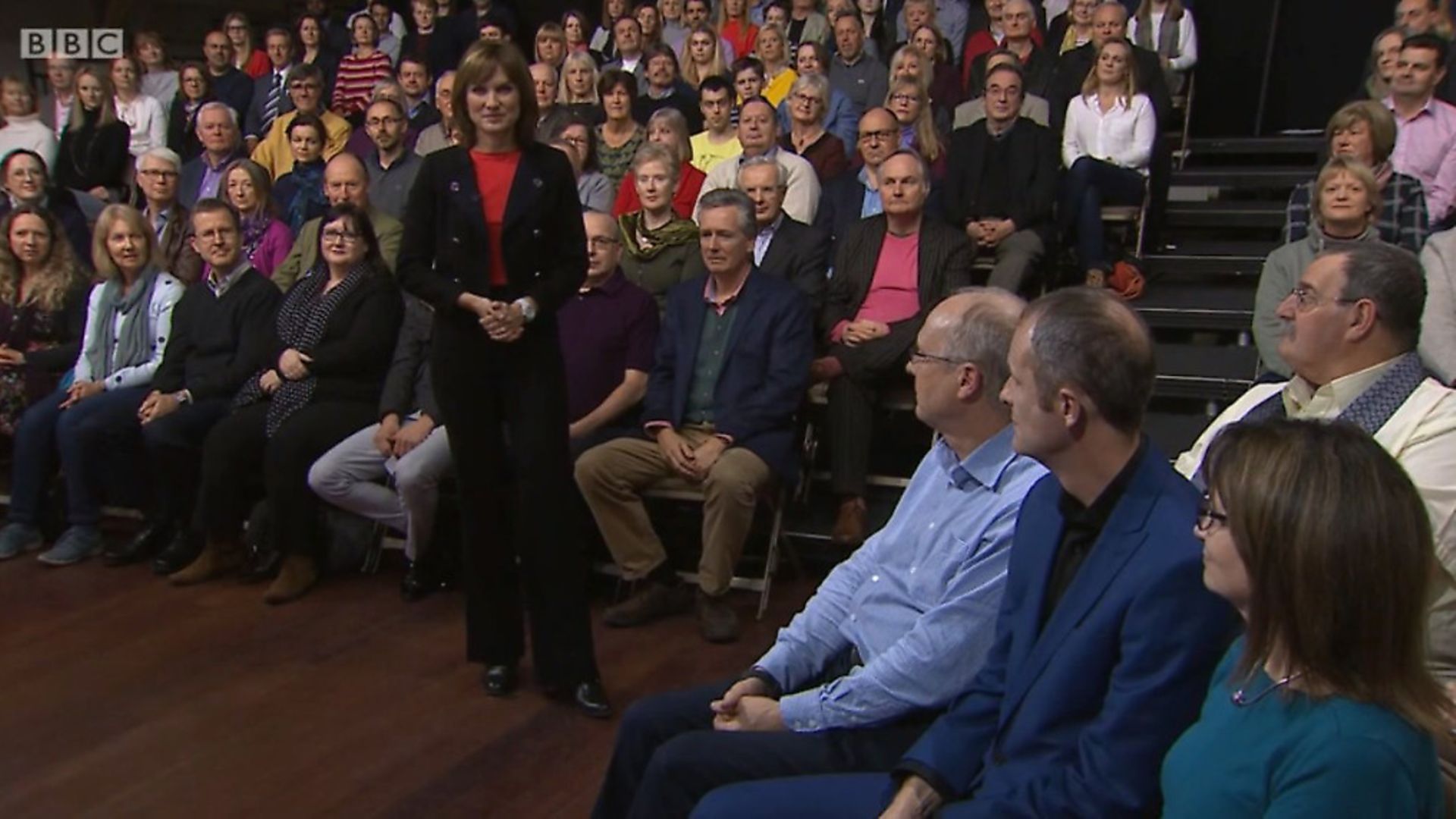 Fiona Bruce introduces Question Time in Winchester. Photograph: BBC. - Credit: Archant