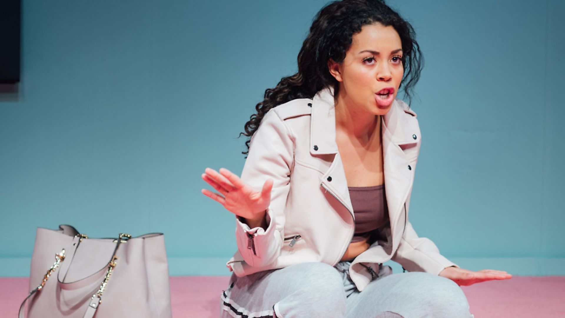 Nicôle Lecky performing in Superhoe. Picture: Helen Marray/Royal Court Theatre. - Credit: Helen Marray