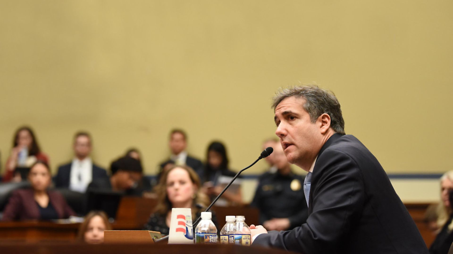 Michael Cohen, US President Donald Trump's former personal attorney, testifies before the House Oversight and Reform Committee on Capitol Hill.  Photo by Chen Mengtong/China News Service/VCG via Getty Images. - Credit: VCG via Getty Images