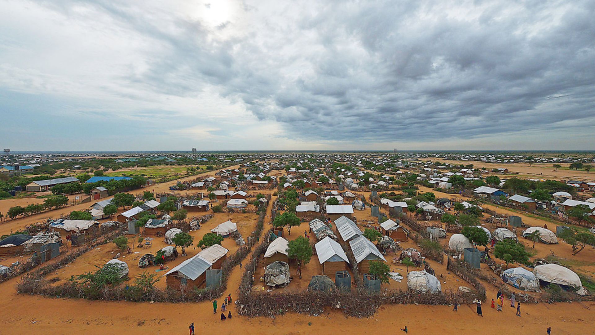 An overview of the part of the eastern sector of the IFO-2 camp in the sprawling Dadaab refugee camp, north of the Kenyan capital Nairobi seen on April 28, 2015.  AFP PHOTO/Tony KARUMBA Getty Images - Credit: AFP/Getty Images