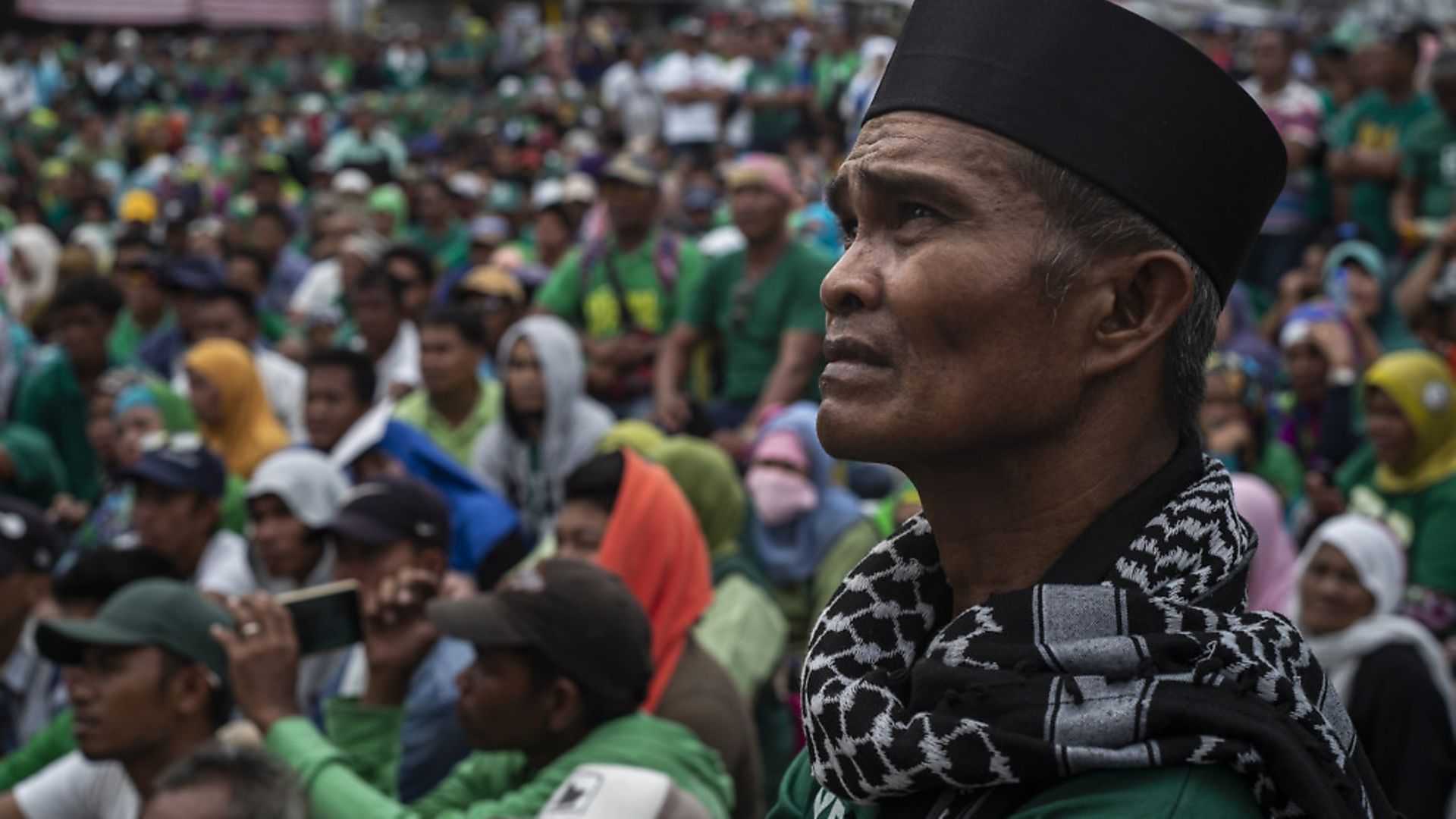 Bangsamoro supporters flock to the streets to show support to the Bangsamoro Organic Law. Fighting between Islamist separatists and the Philippine army has left at least 120,000 people dead over years of violence. Photo: Jes Aznar/Getty Images - Credit: Getty Images
