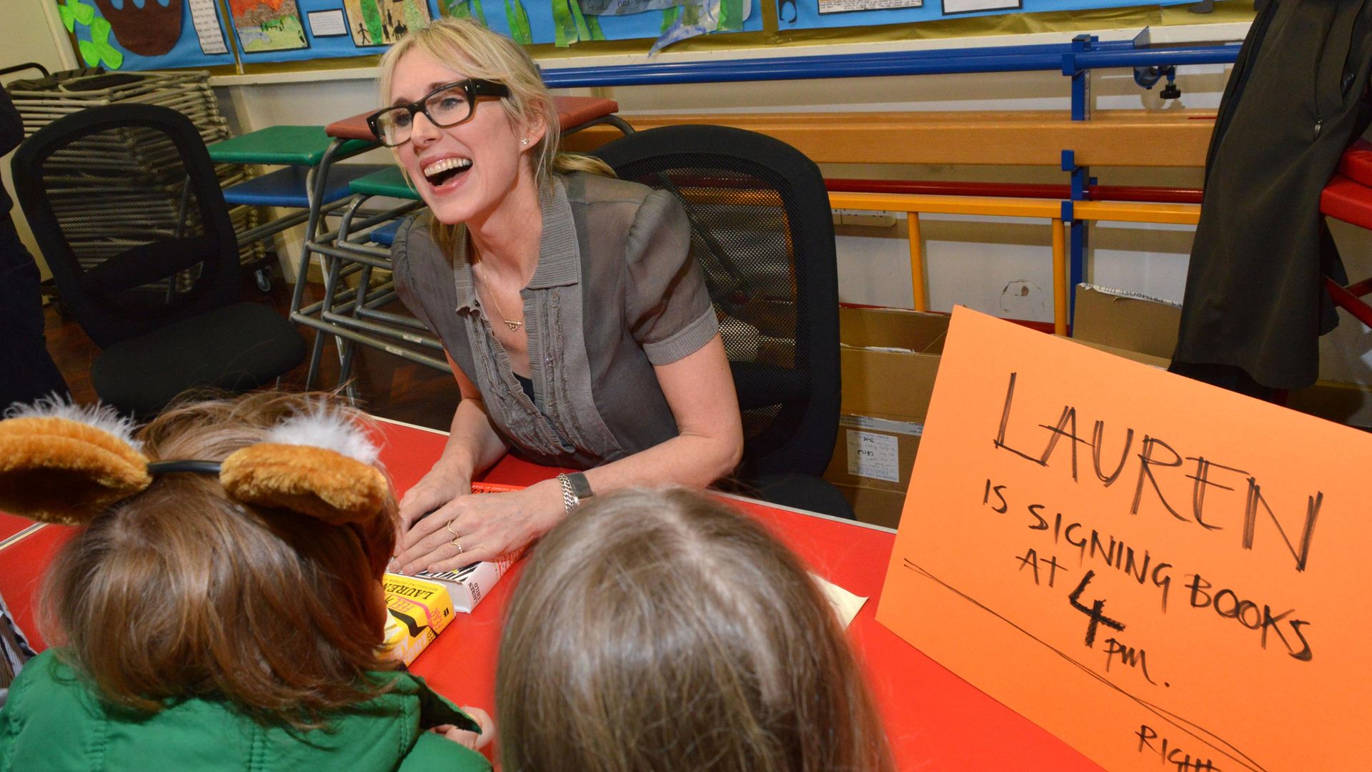 Author Lauren Child signs books. - Credit: Archant