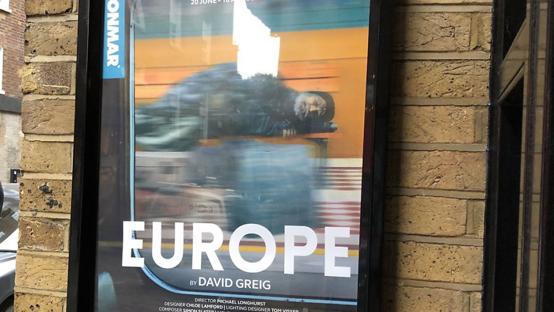 A promotional poster for the stage production of Europe at the Donmar Warehouse. Photograph: Twitter. - Credit: Archant