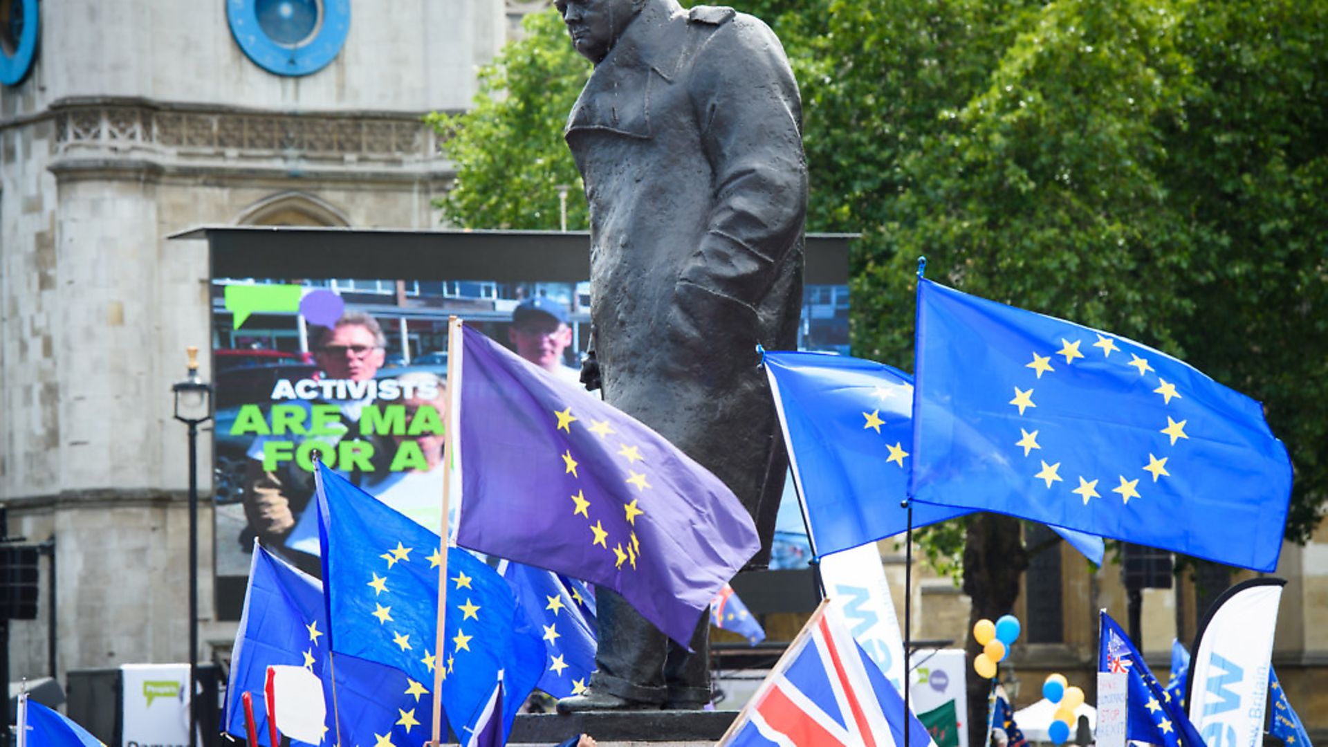 Anti-Brexit demonstrators fill Parliament Square in central London. Photograph: Matt Crossick/ EMPICS Entertainment. - Credit: Empics Entertainment