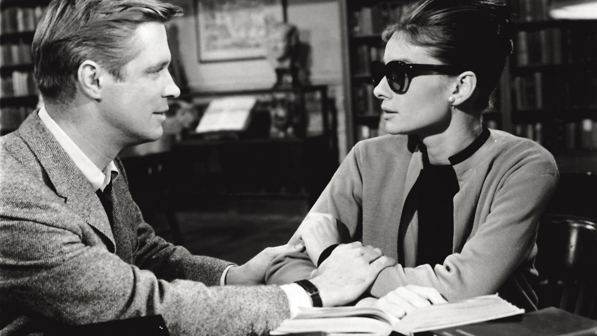 The British actress Audrey Hepburn acting along American actor George Peppard in the film 'Breakfast at Tiffany's'. USA, 1960 (Photo by Mondadori via Getty Images) - Credit: Mondadori via Getty Images