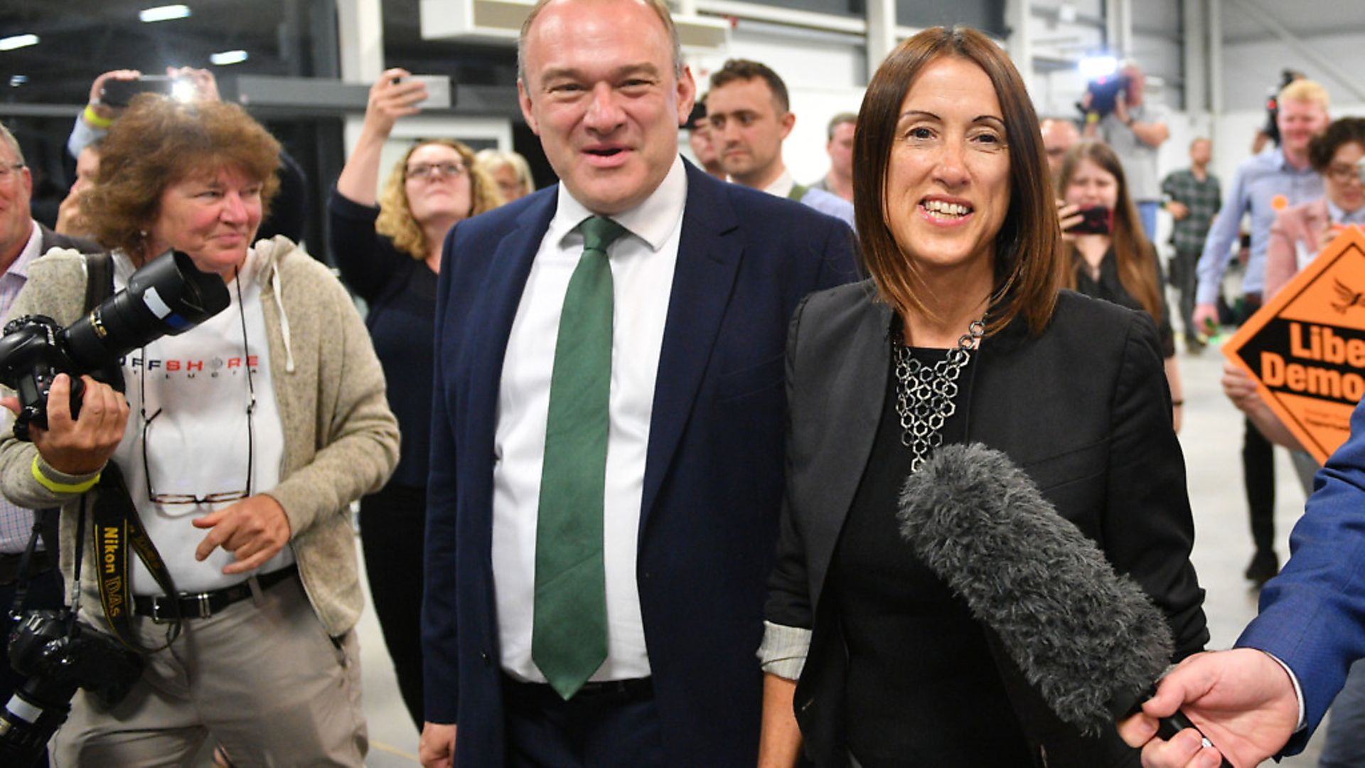 Liberal Democrat candidate Jane Dodds at the Brecon and Radnorshire by-election count. Photograph: Ben Birchall/PA Wire. - Credit: PA