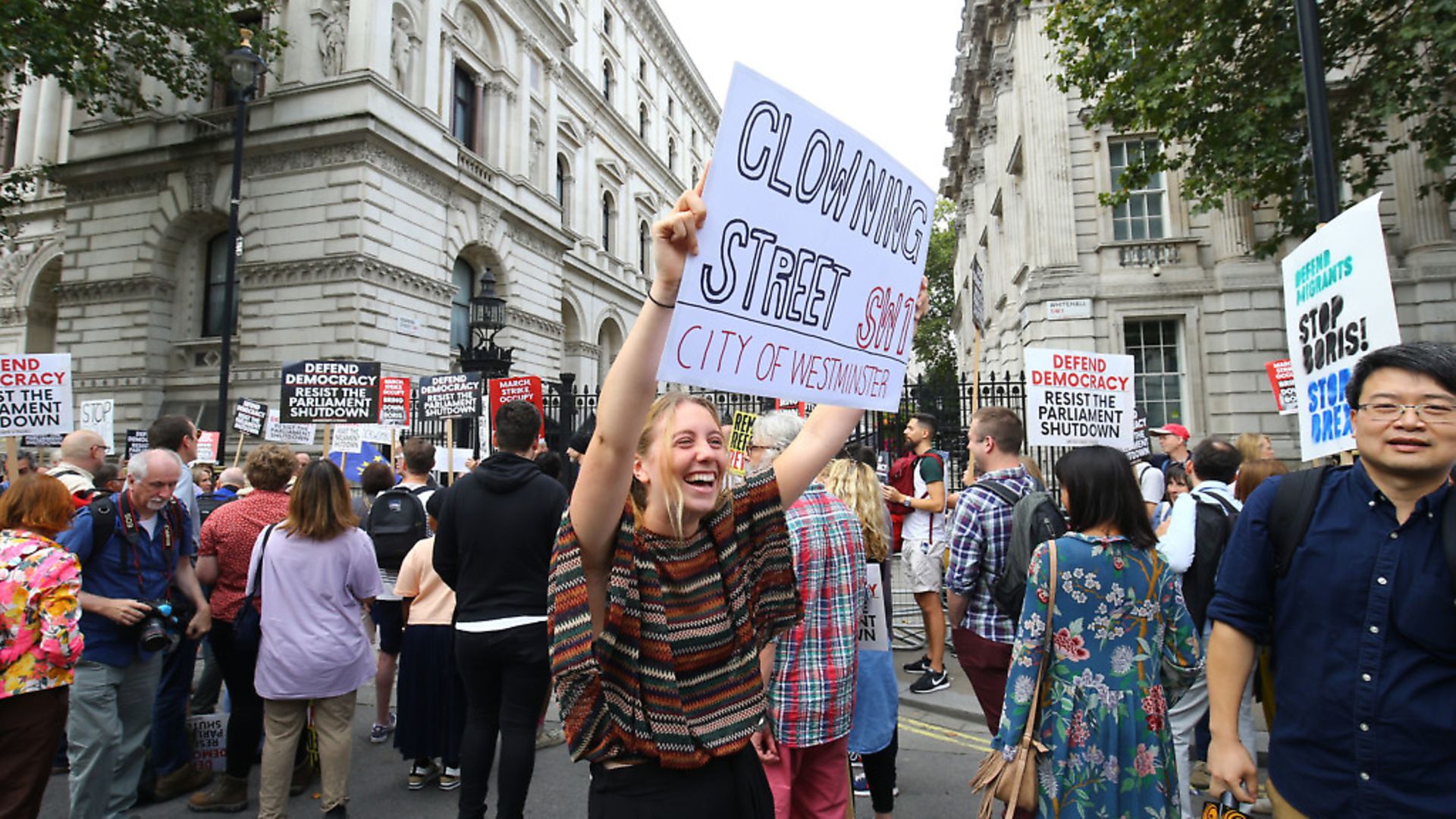 Campaigners are fighting to #stopthecoup in Central London. Photograph: Gareth Fuller/London. - Credit: PA