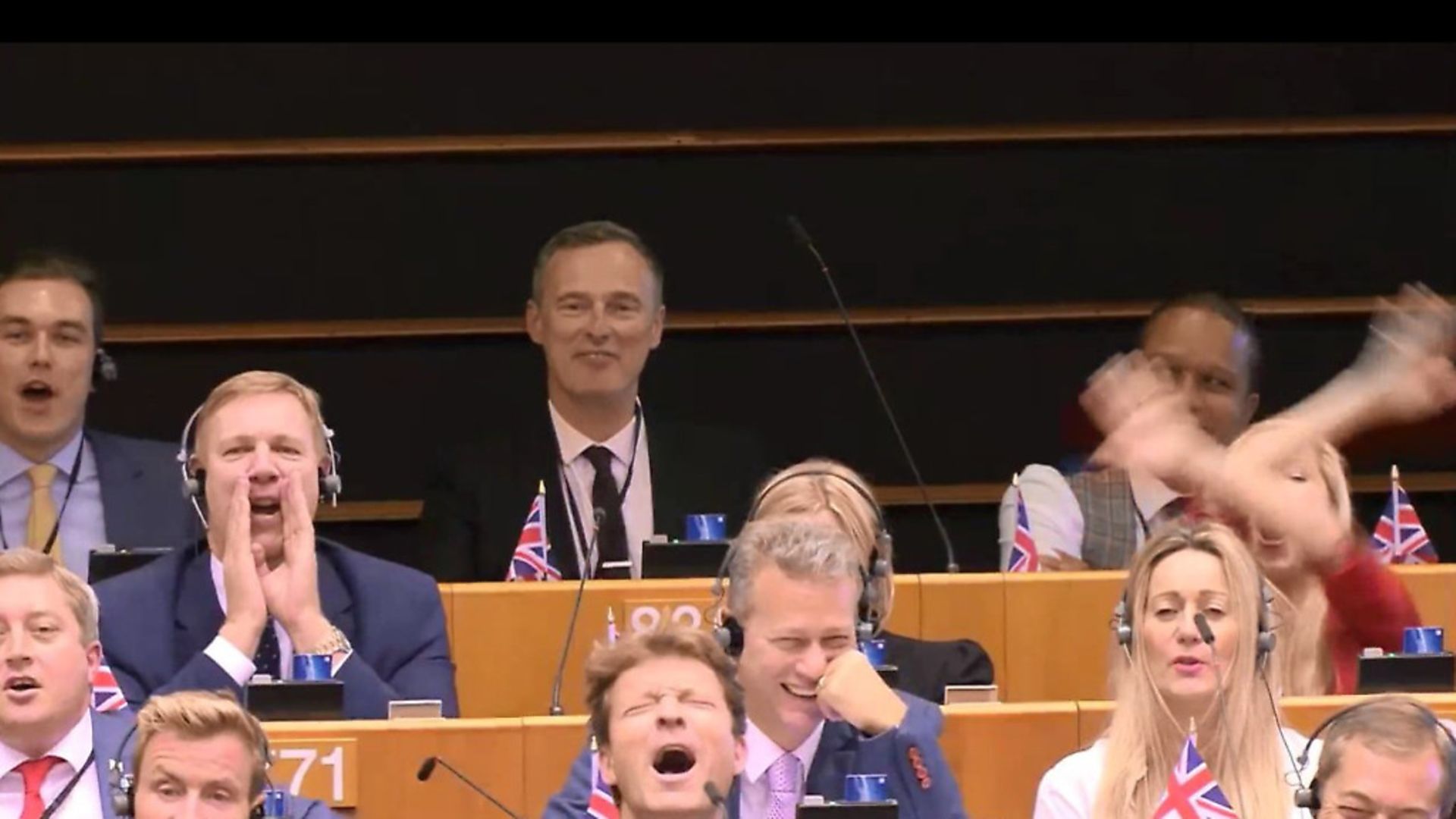 Brexit Party MEPs in the European Parliament. Photograph: European Parliament. - Credit: Archant