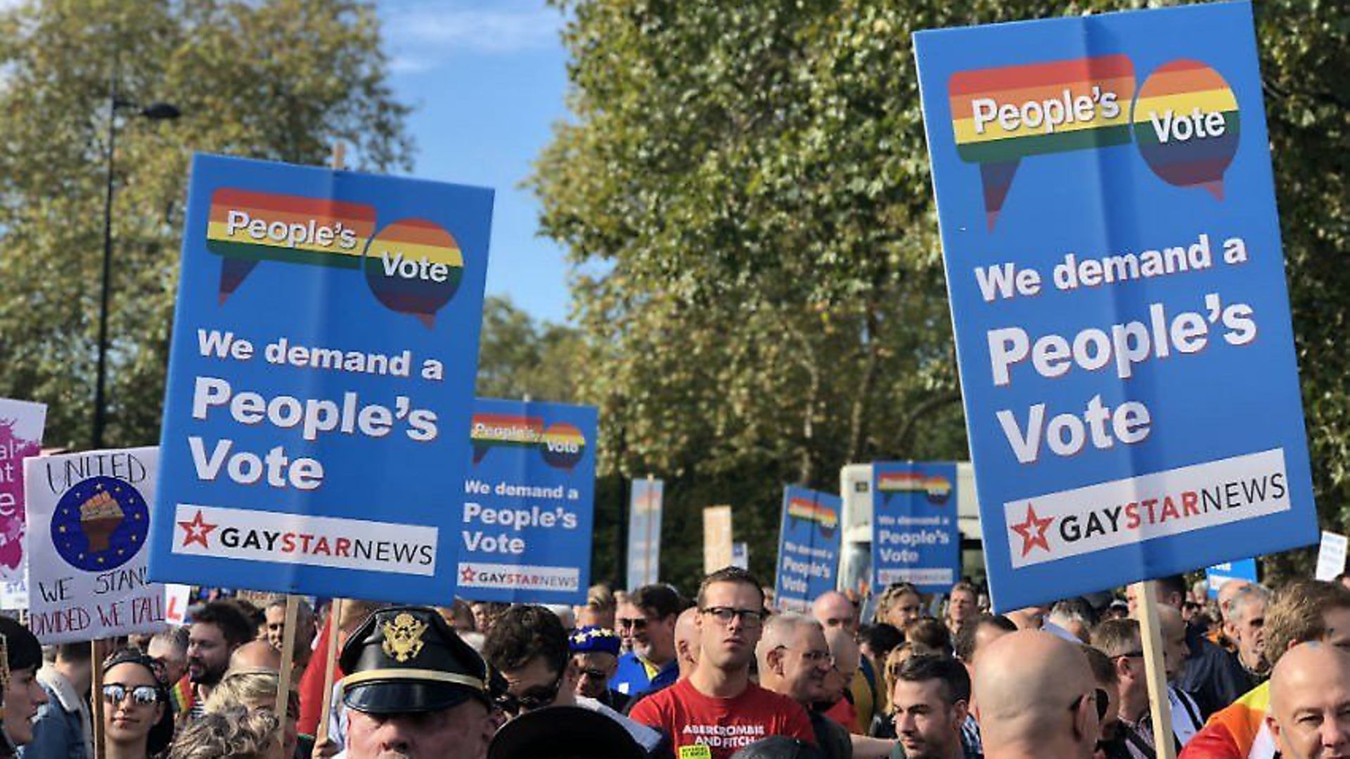 LGBT+ for a People's Vote campaigners. Photograph: Contributed. - Credit: Archant