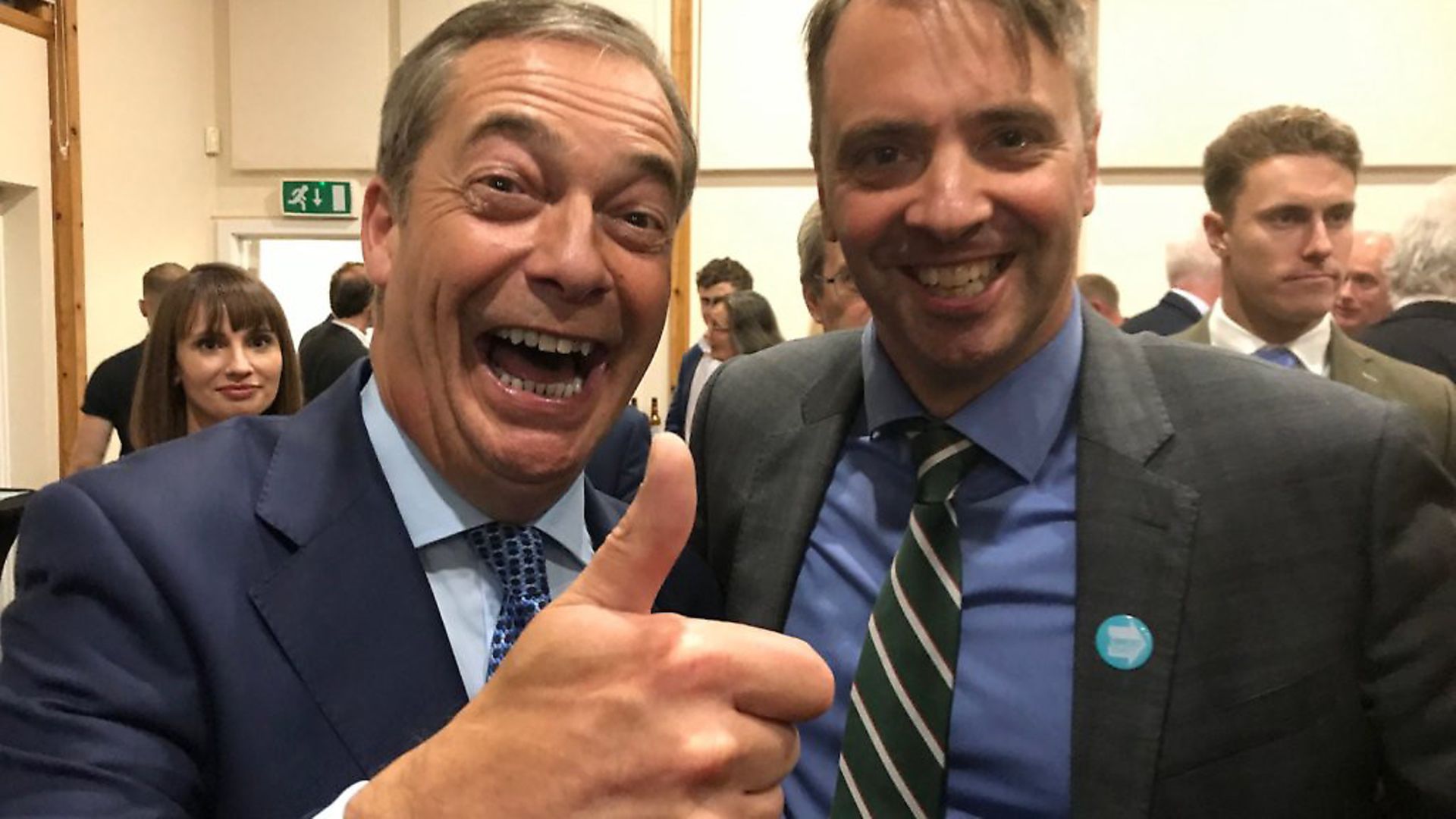 Nigel Farage with Graham Cushway. Photograph: Twitter. - Credit: Archant