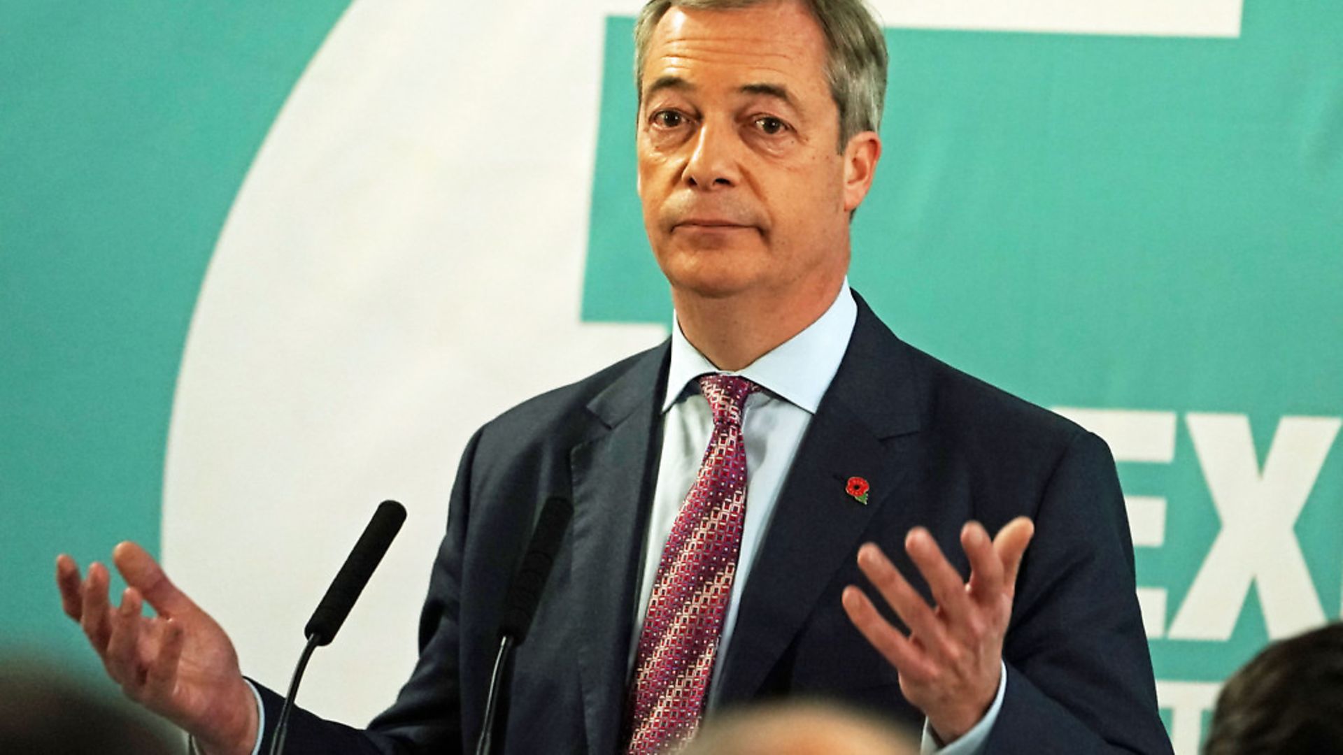 Brexit Party leader Nigel Farage speaking at the Best Western Grand Hotel in Hartlepool. Photograph: Owen Humphreys/PA Wire. - Credit: PA