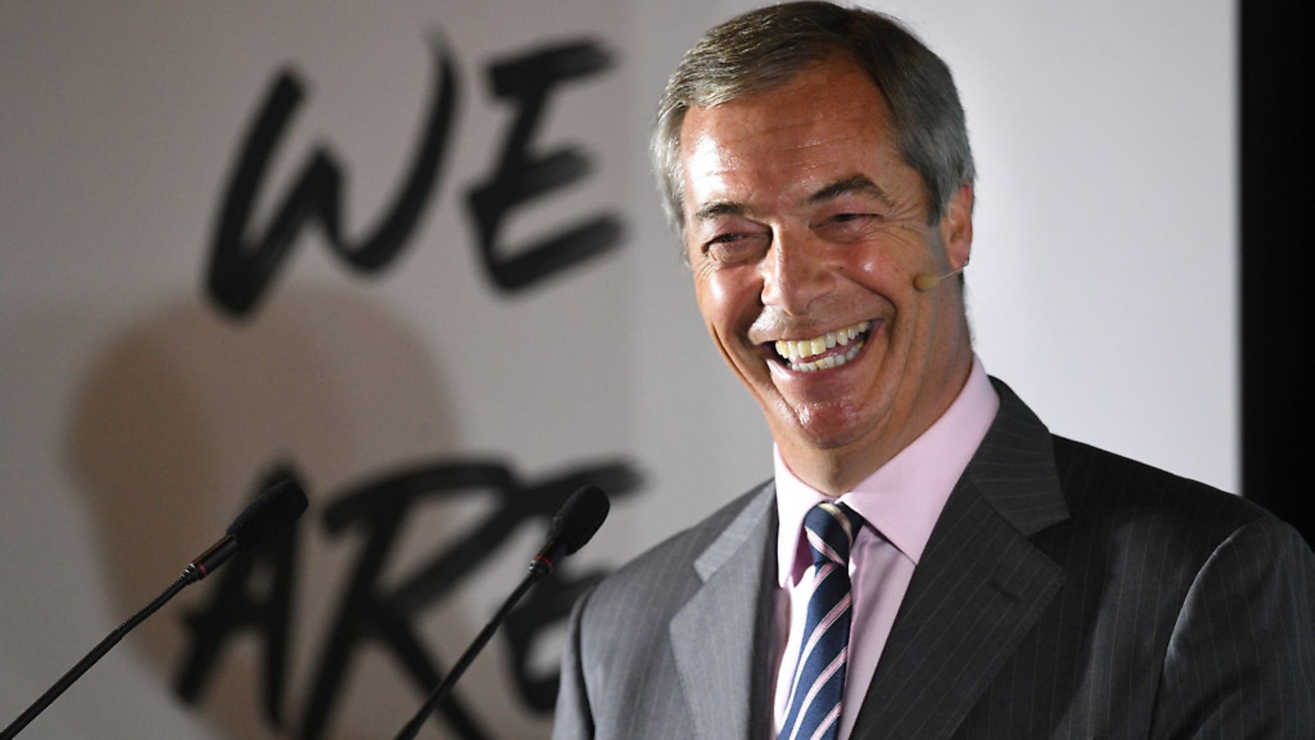 Nigel Farage said his promise of a Brexit Party manifesto was a "joke". Photograph: Joe Giddens/PA. - Credit: PA Wire/PA Images