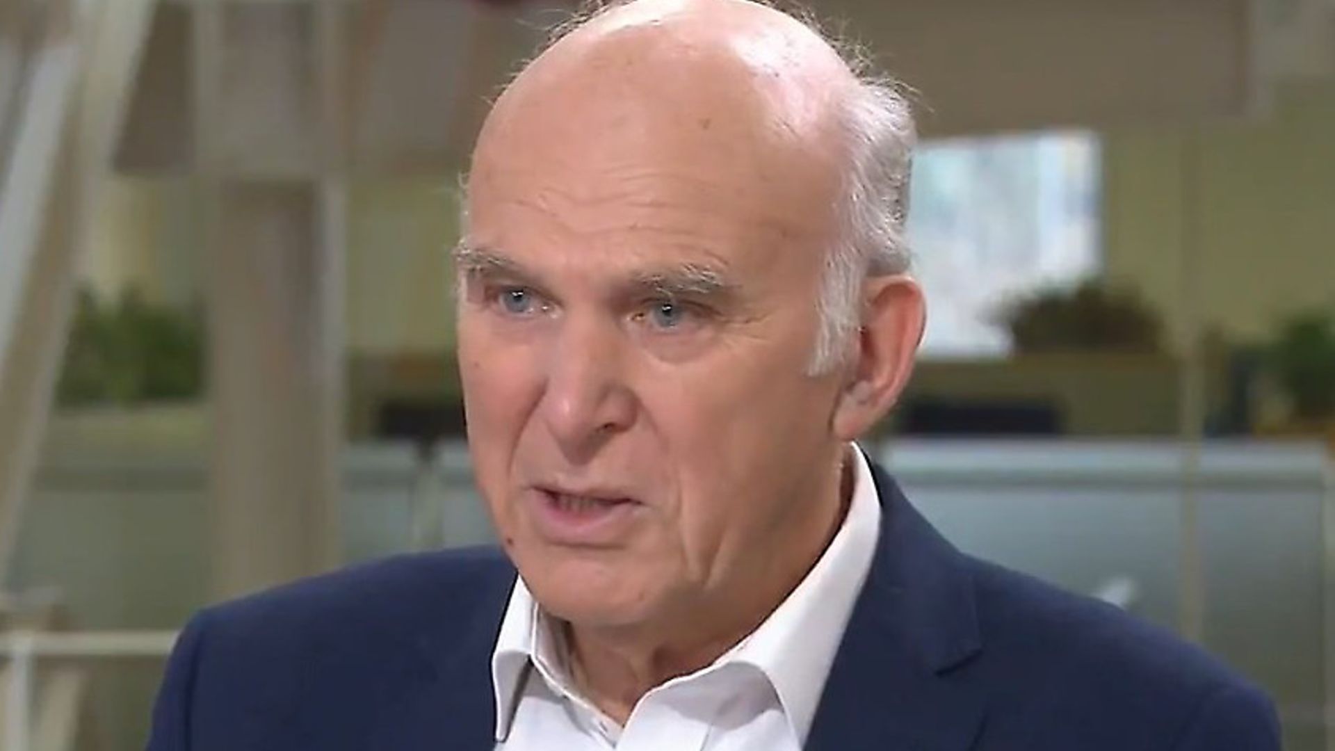 Sir Vince Cable on Sky News. Photograph: Sky. - Credit: Archant