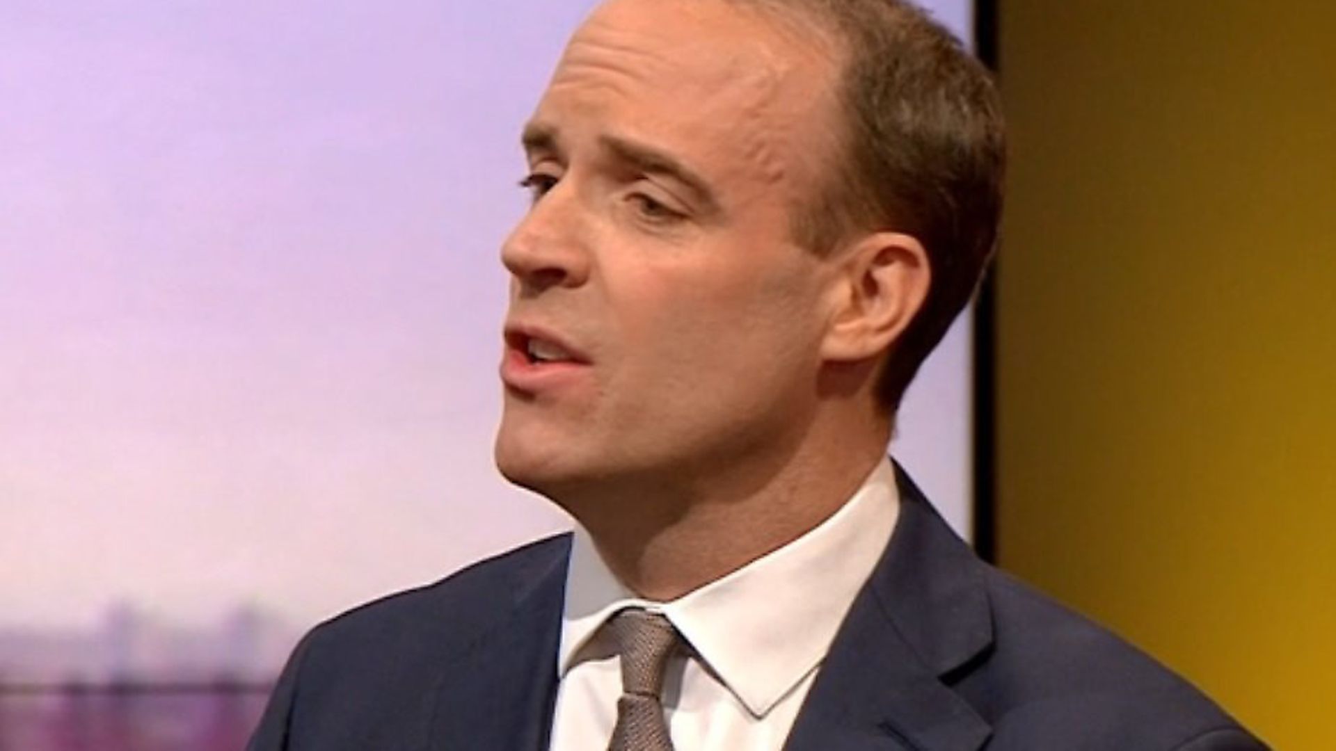 Foreign secretary Dominic Raab speaking on the BBC's Andrew Marr Show (Pic: BBC) - Credit: BBC