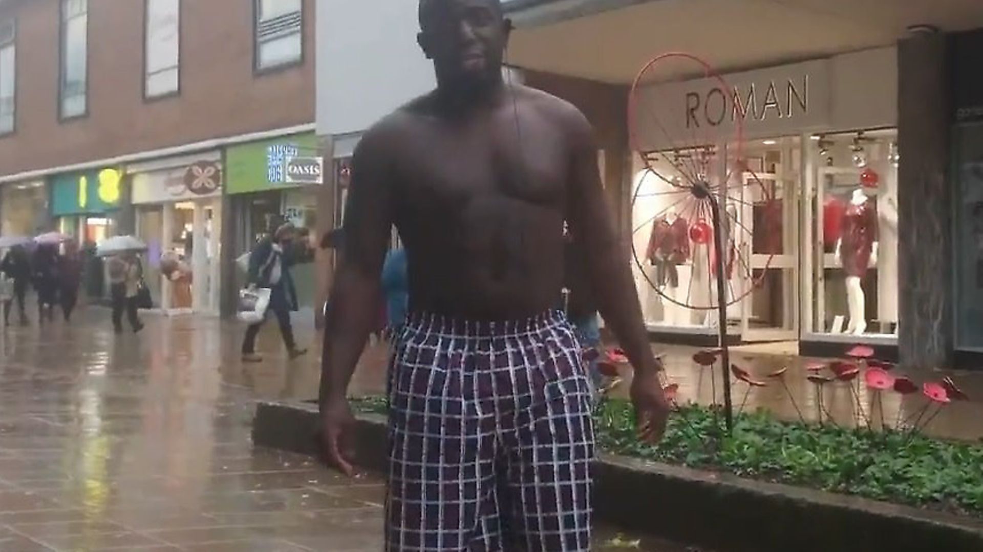 Femi Oluwole strips off to encourage people to register to vote. Photograph: Twitter. - Credit: Archant