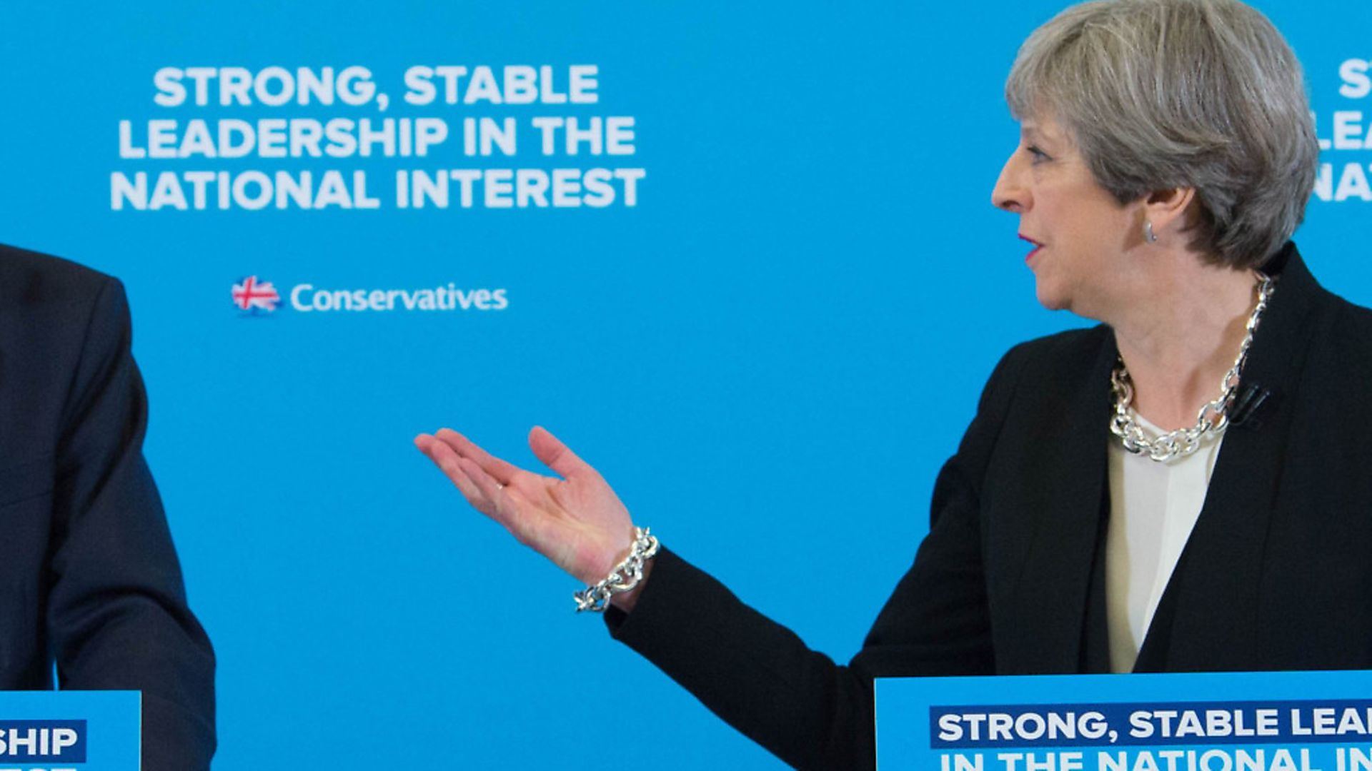 Theresa May during the 2017 general election campaign. New research has found that the Tories have since fulfilled less than half of the promises from the 2017 manifesto - they're not the important ones. Picture: Stefan Rousseau/PA Archive/PA Images - Credit: PA Archive/PA Images