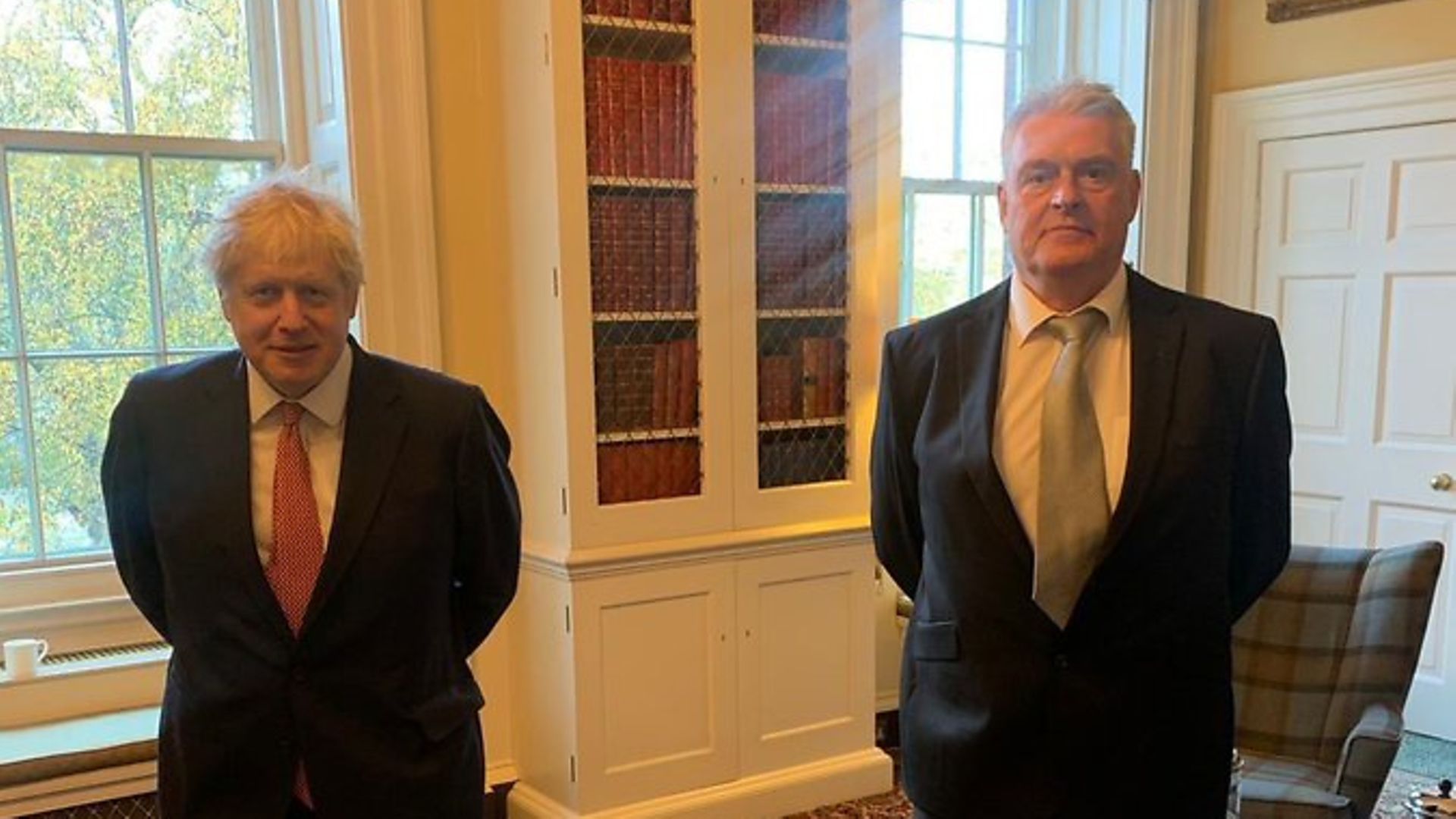 Boris Johnson meets with Lee Anderson - Credit: Twitter