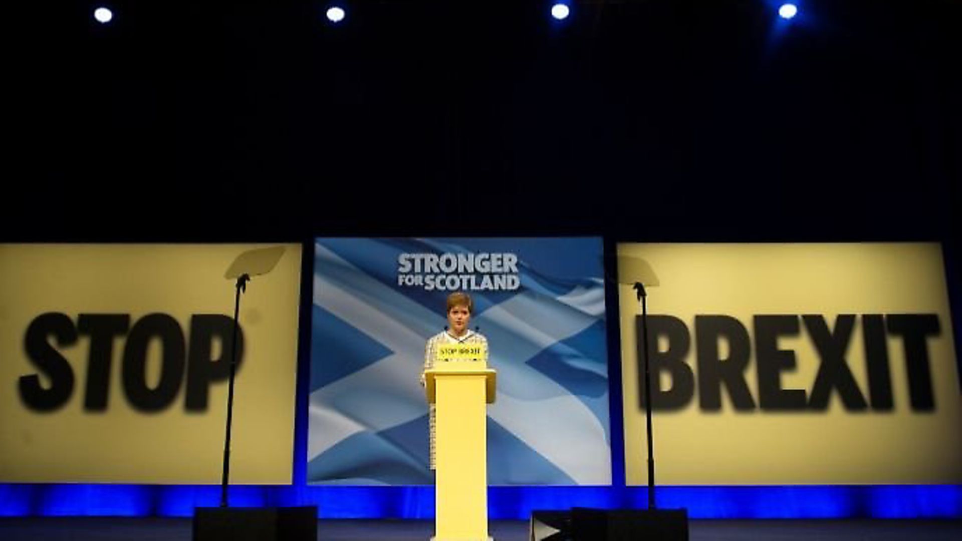 Nicola Sturgeon at the SNP general election manifesto launch. Photograph: Jane Barlow/PA Wire. - Credit: Archant