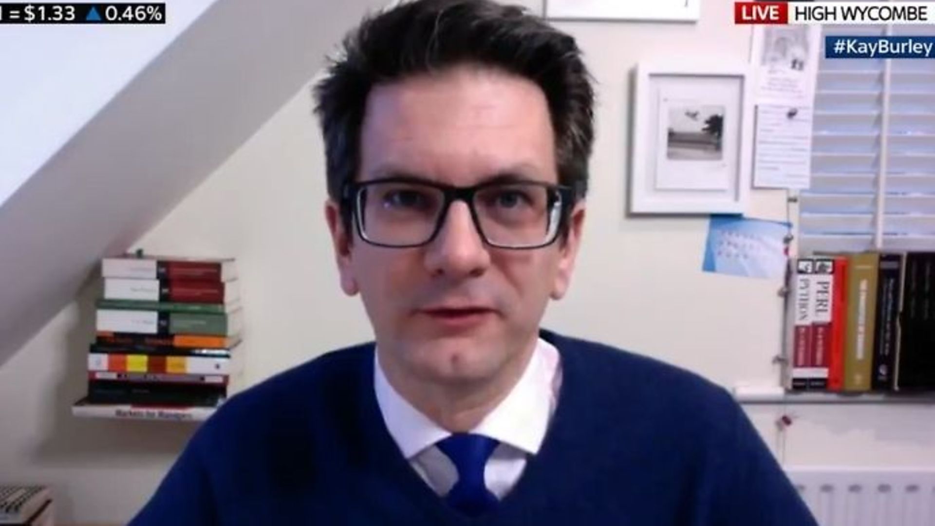 Steve Baker on Sky News - Credit: Twitter