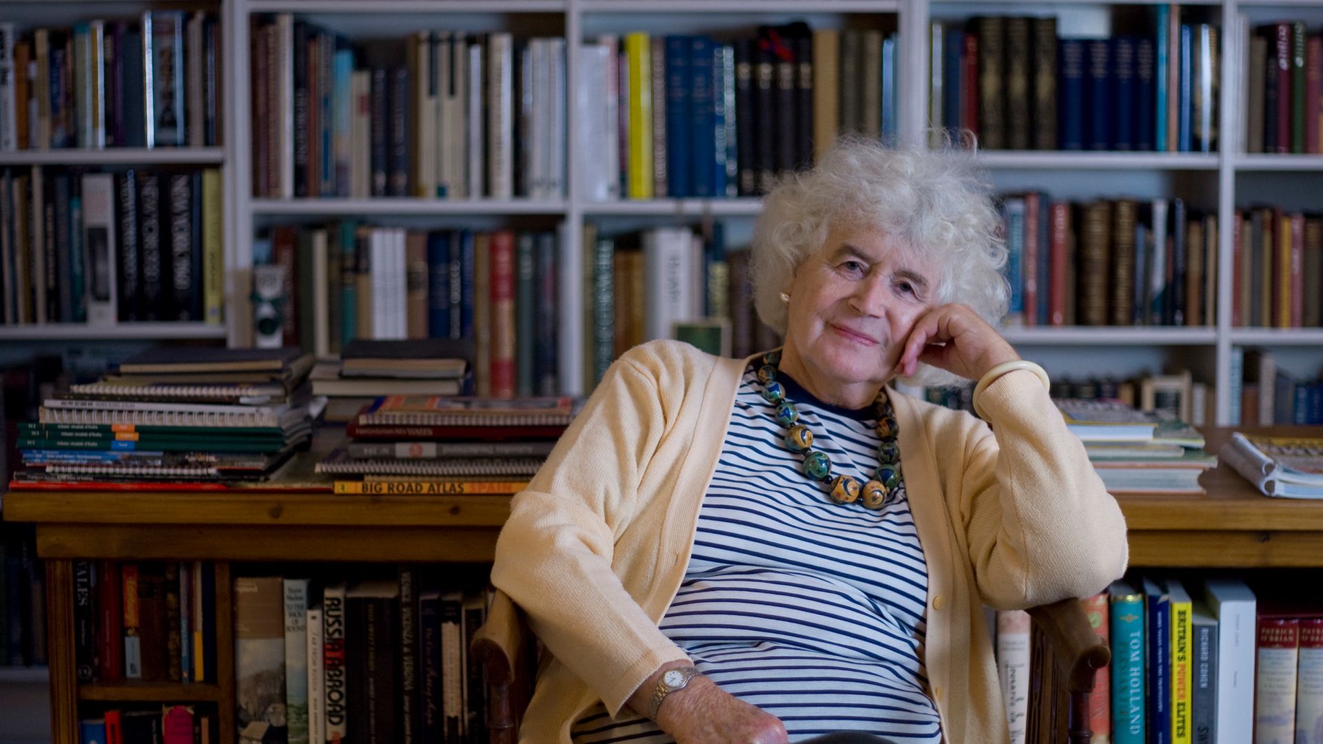 Jan Morris, pictured at her home near the village of Llanystumdwy in Gwynedd, north Wales - Credit: Corbis via Getty Images