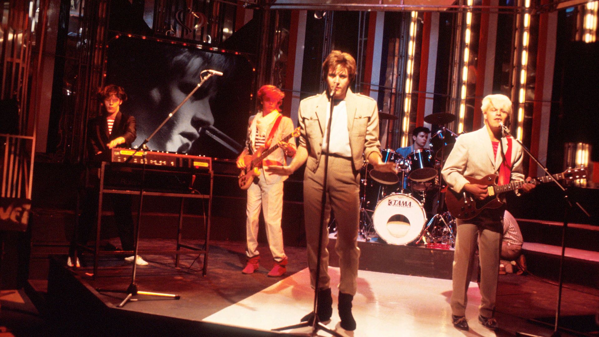 Duran Duran perform Girls on Film on Top of the Pops in 1981 - Credit: Getty Images