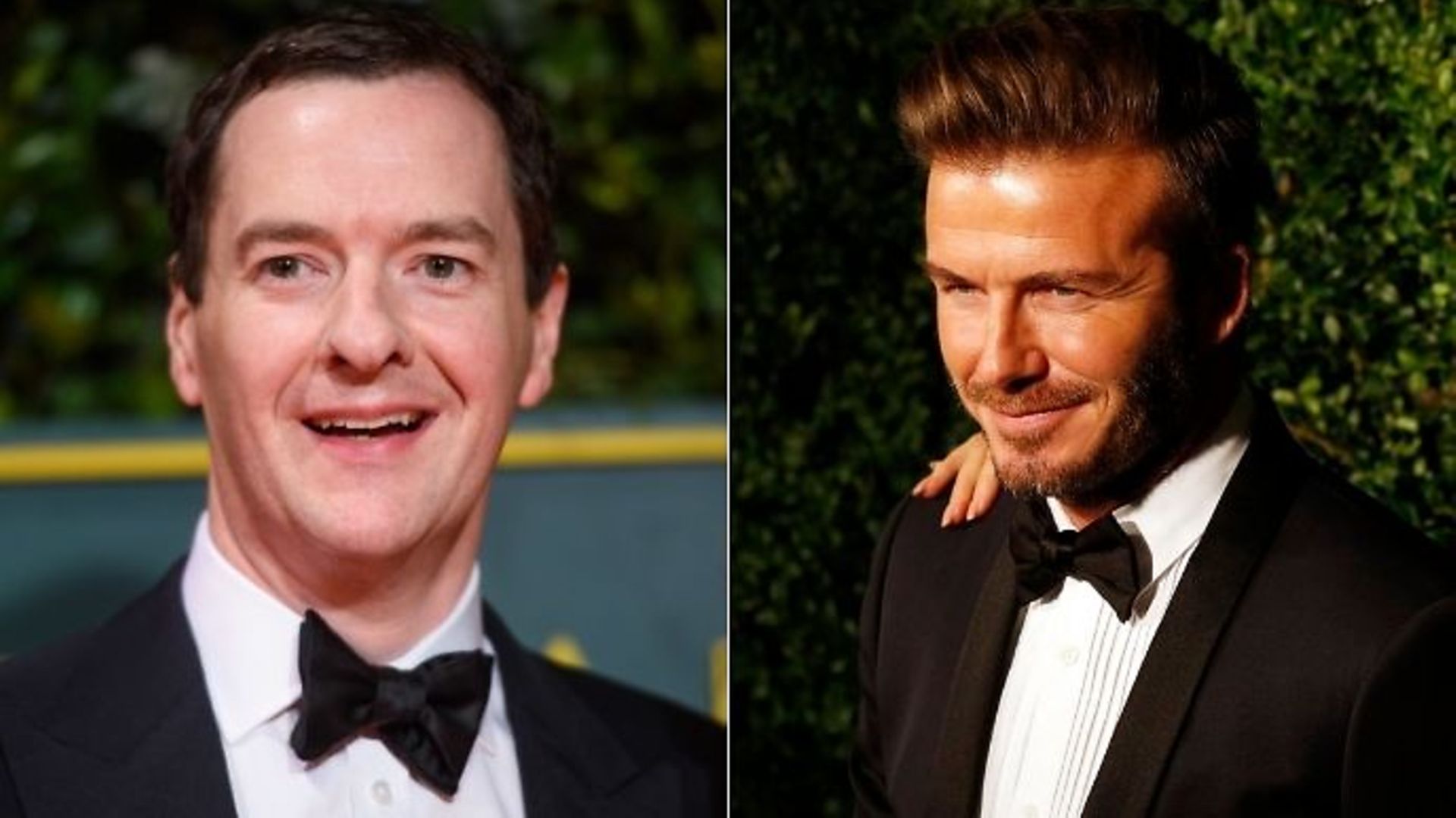 George Osborne (L) had considered giving retired England footballer David Beckham (R) a ministerial post when he was chancellor of the exchequer - Credit: PA