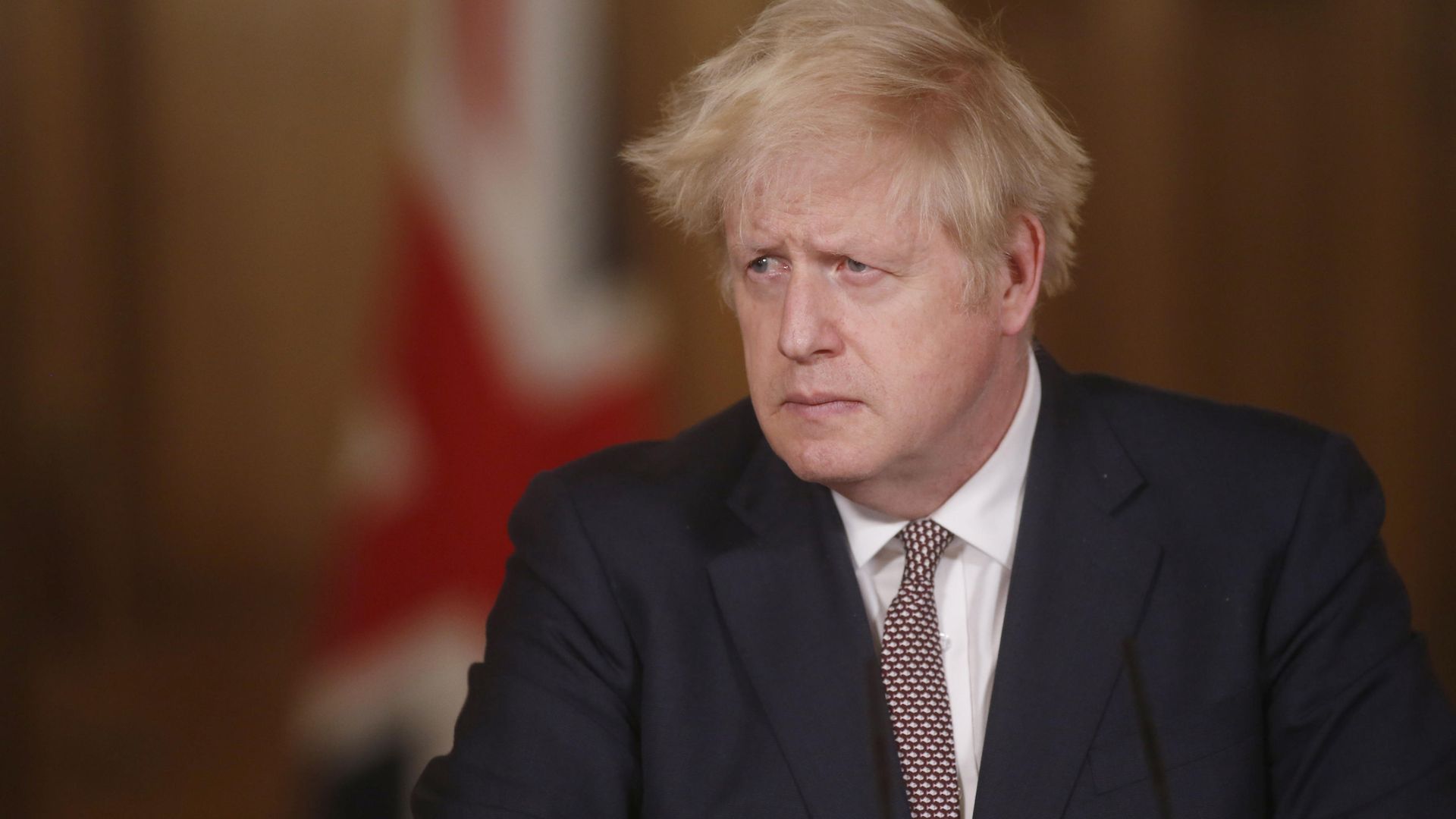 Prime Minister Boris Johnson during a media briefing on coronavirus (COVID-19) in Downing Street, London. - Credit: PA