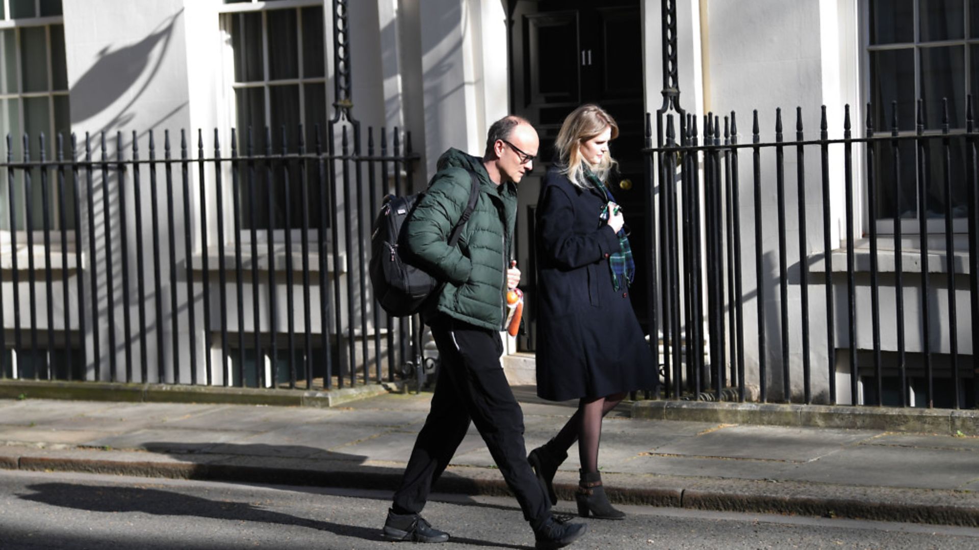 Prime Minister Boris Johnson's key adviser Dominic Cummings and his assistant Cleo Watson arrive in Downing Street - Credit: PA