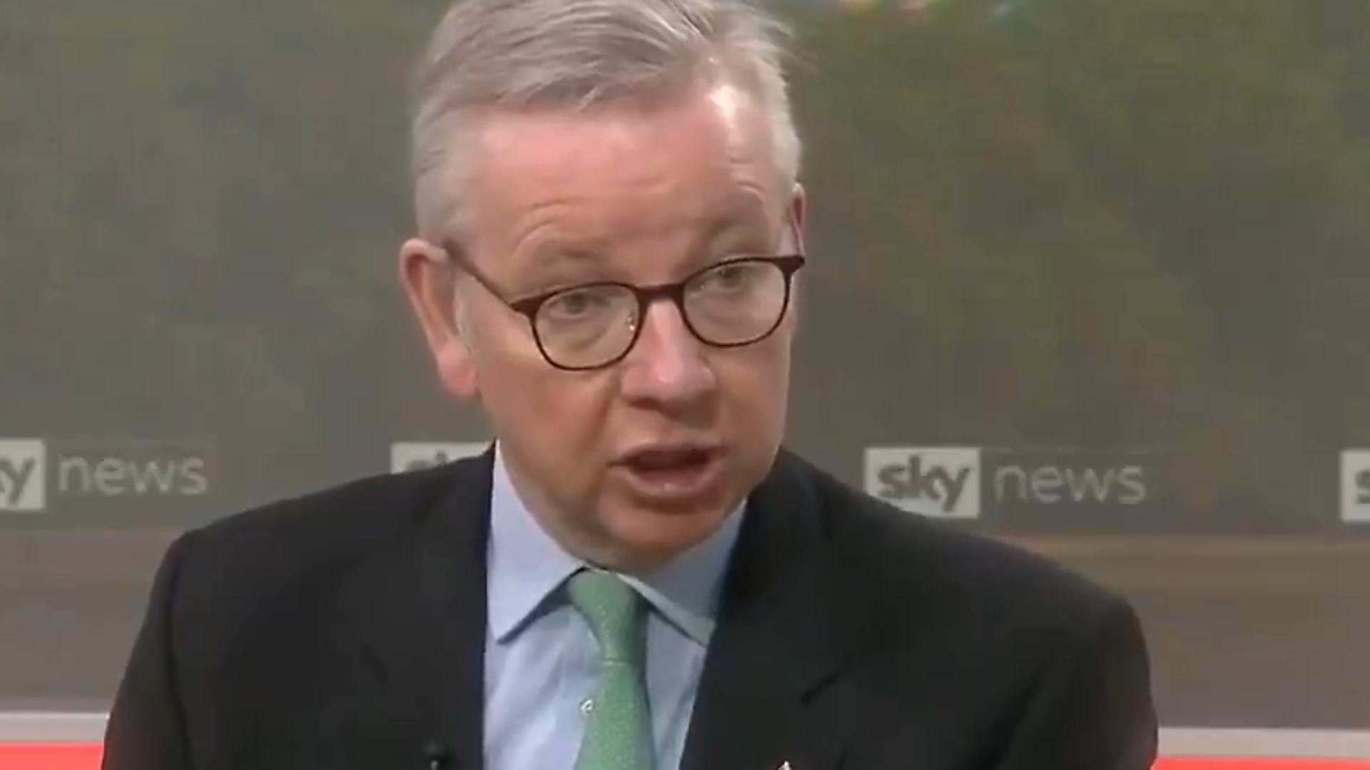 Michael Gove is asked about Brexit developments - Credit: Sky News