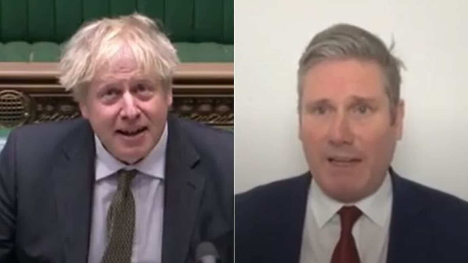 Boris Johnson (L) and Keir Starmer (R) - Credit: Parliamentlive.tv