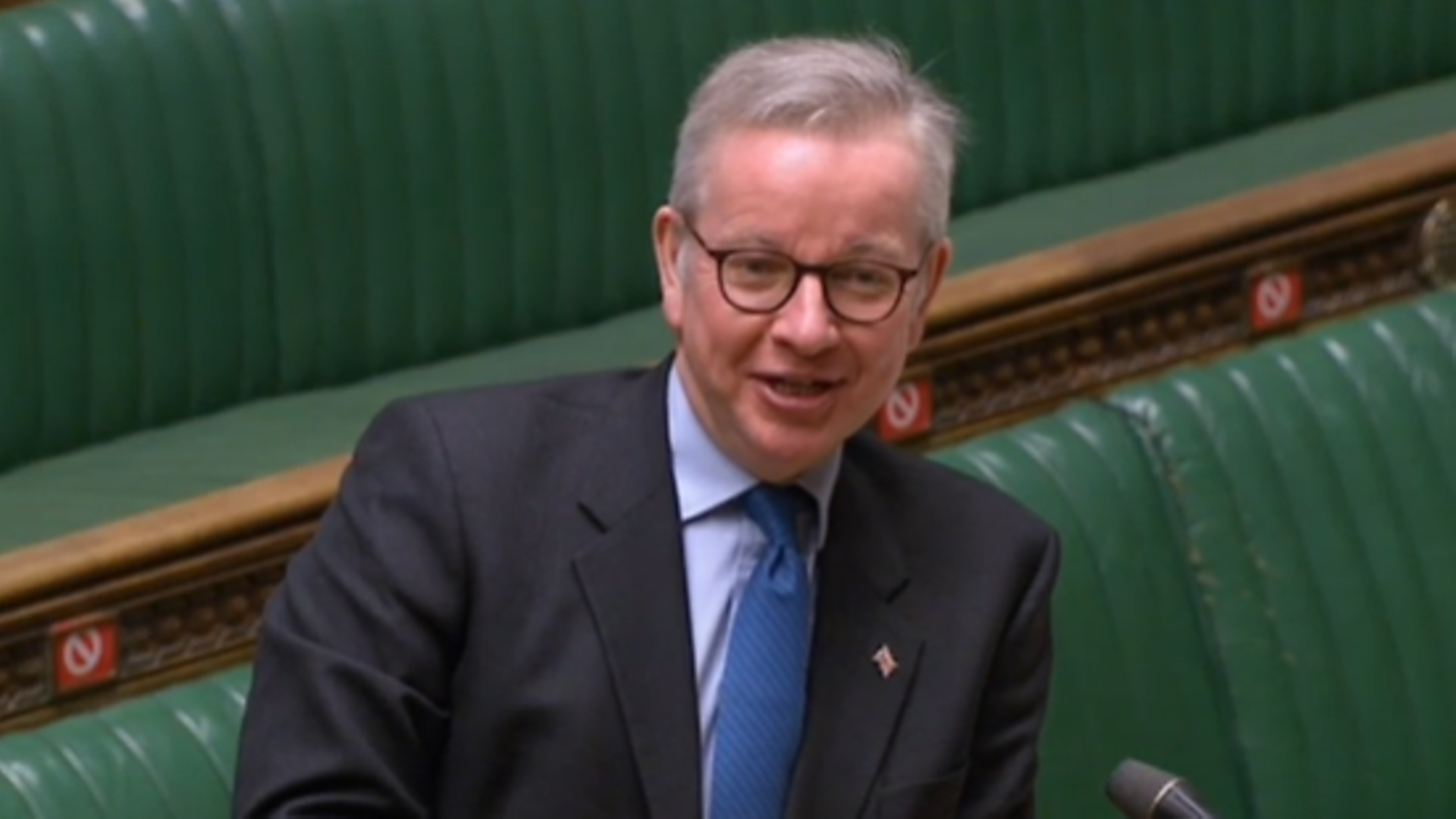 Michael Gove fields questions in the House of Commons - Credit: Parliament Live