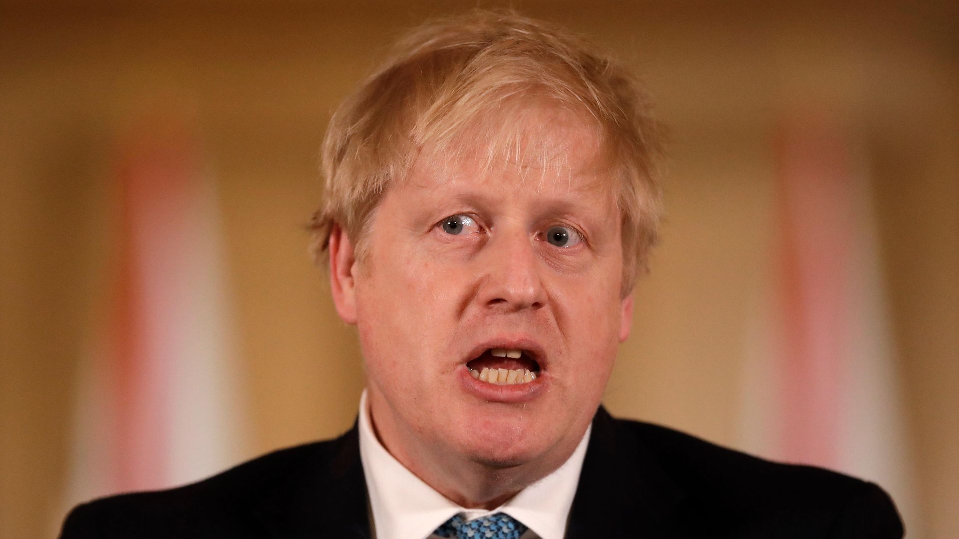 Prime minister Boris Johnson during a media briefing in Downing Street, London - Credit: Matt Dunham/PA Wire