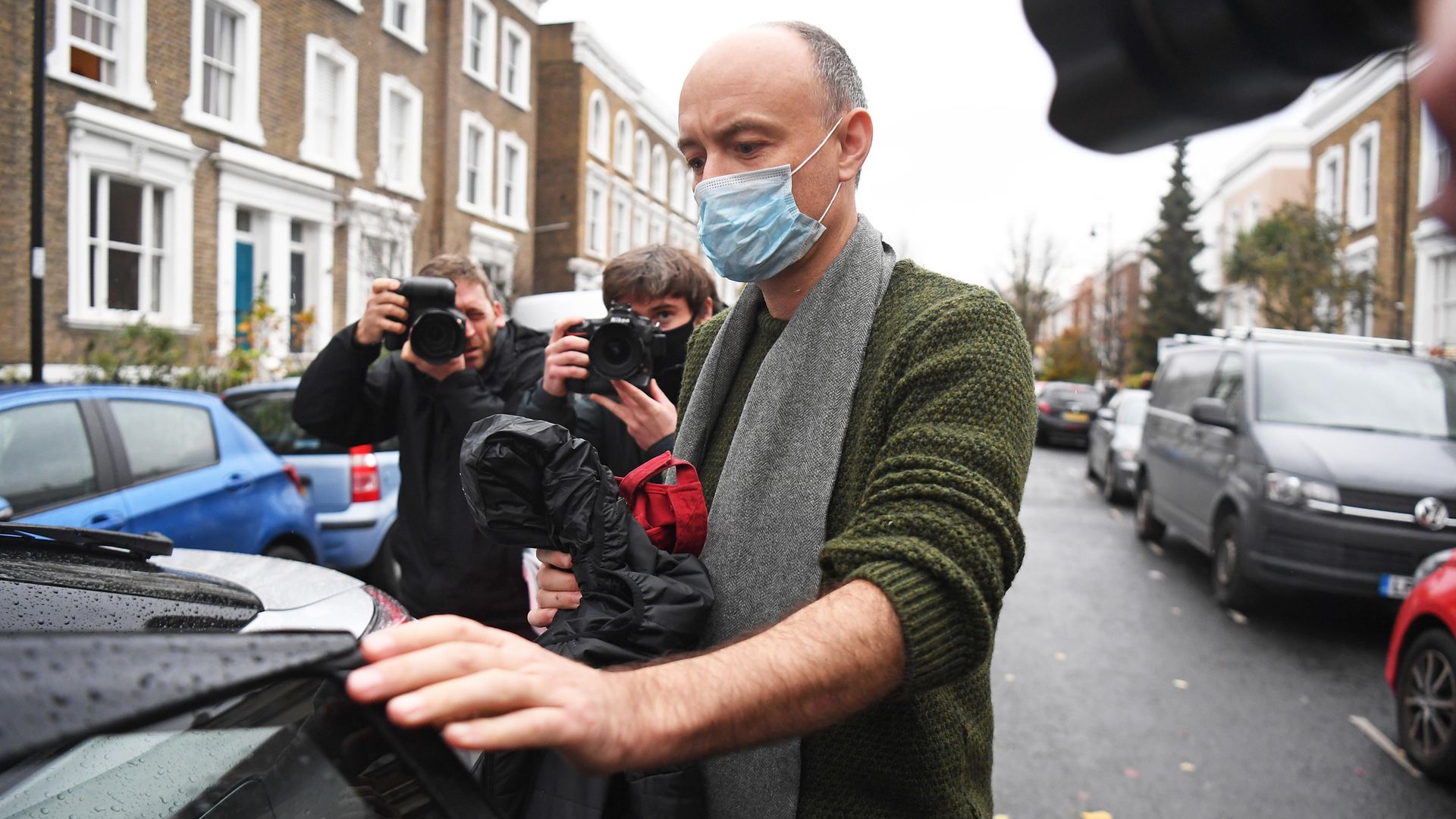 Dominic Cummings outside his north London home after he resigned from his role as Prime minister Boris Johnson's top aide - Credit: PA